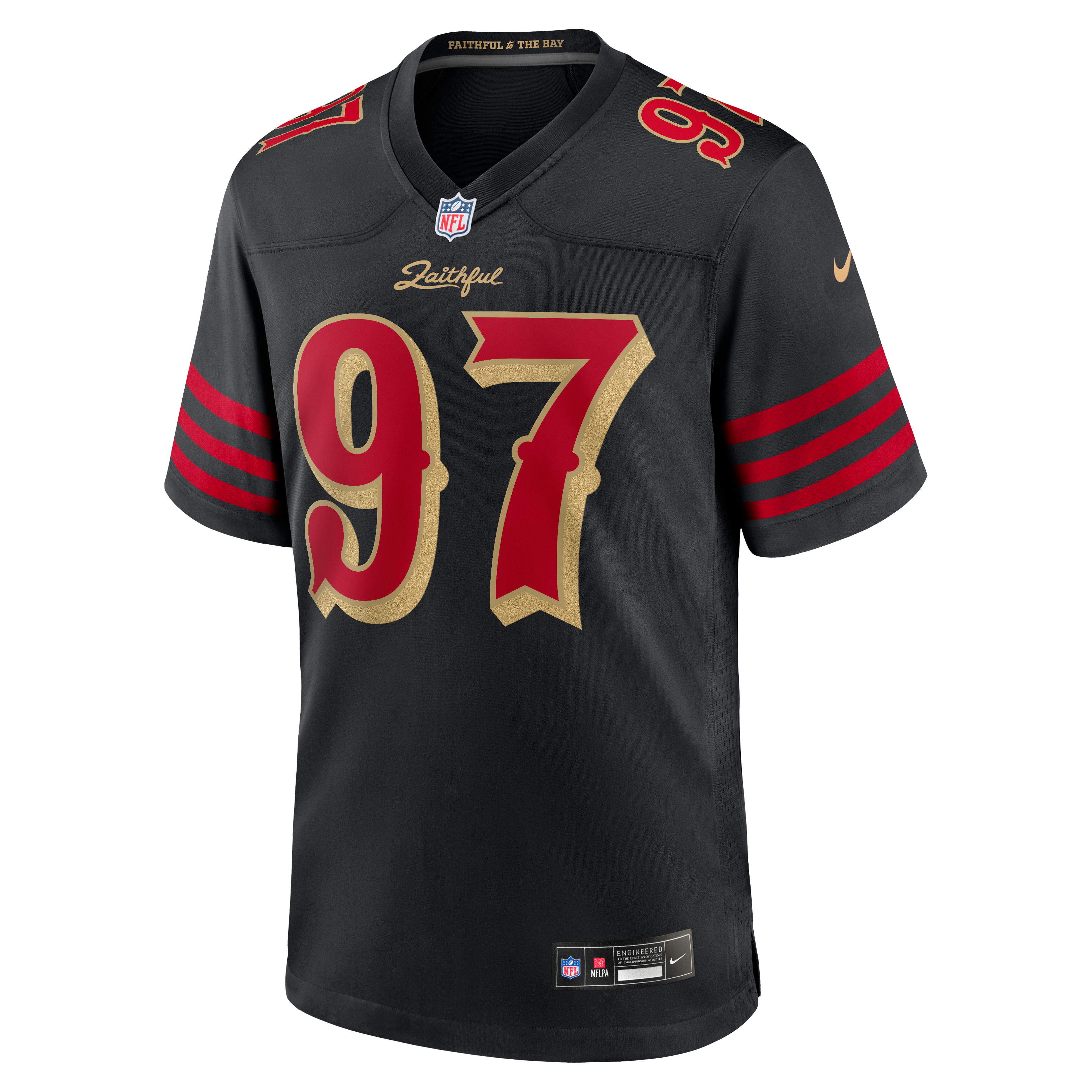 Maillot de match Nike Nick Bosa noir la collection Rivalries des 49ers San Francisco pour homme