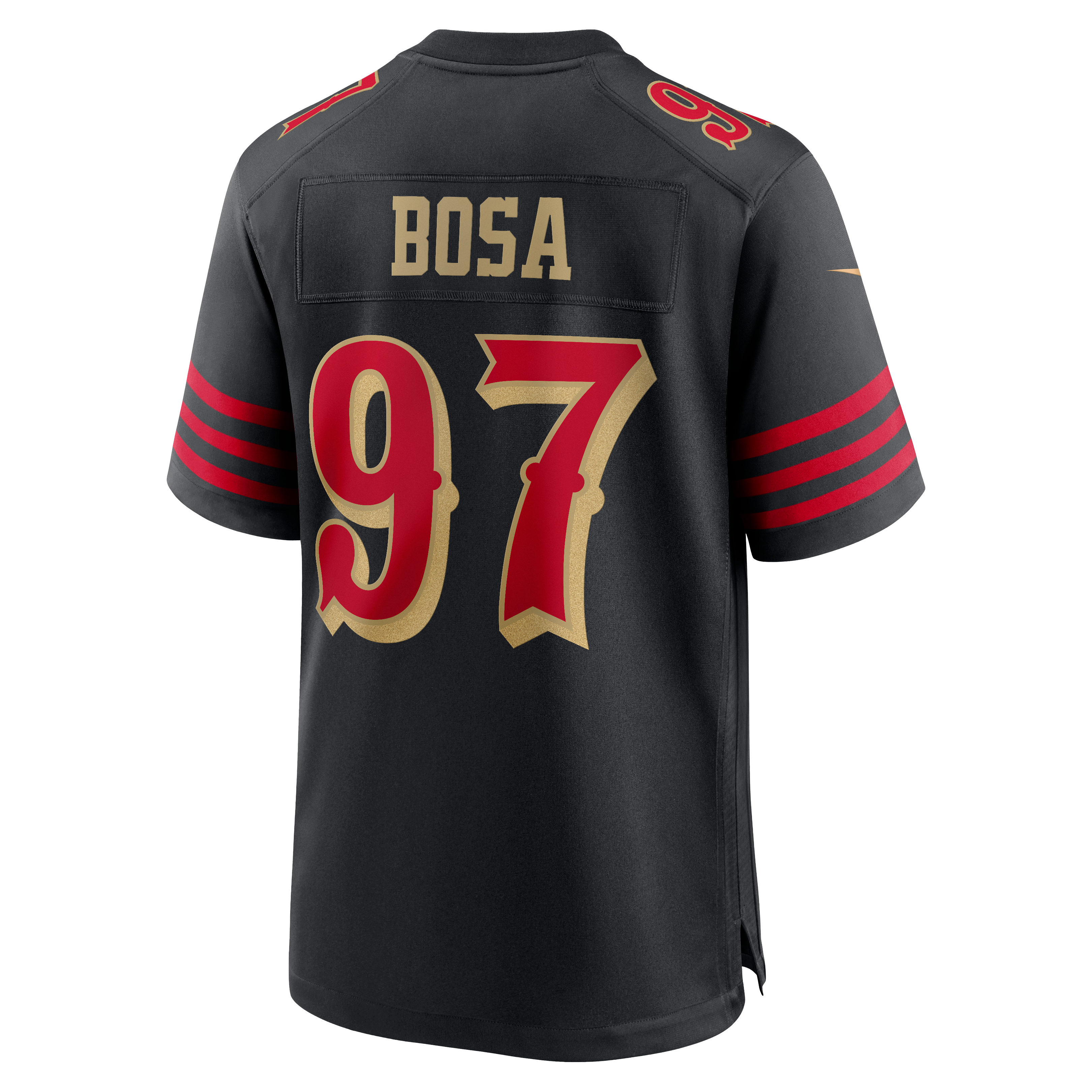 Maillot de match Nike Nick Bosa noir la collection Rivalries des 49ers San Francisco pour homme