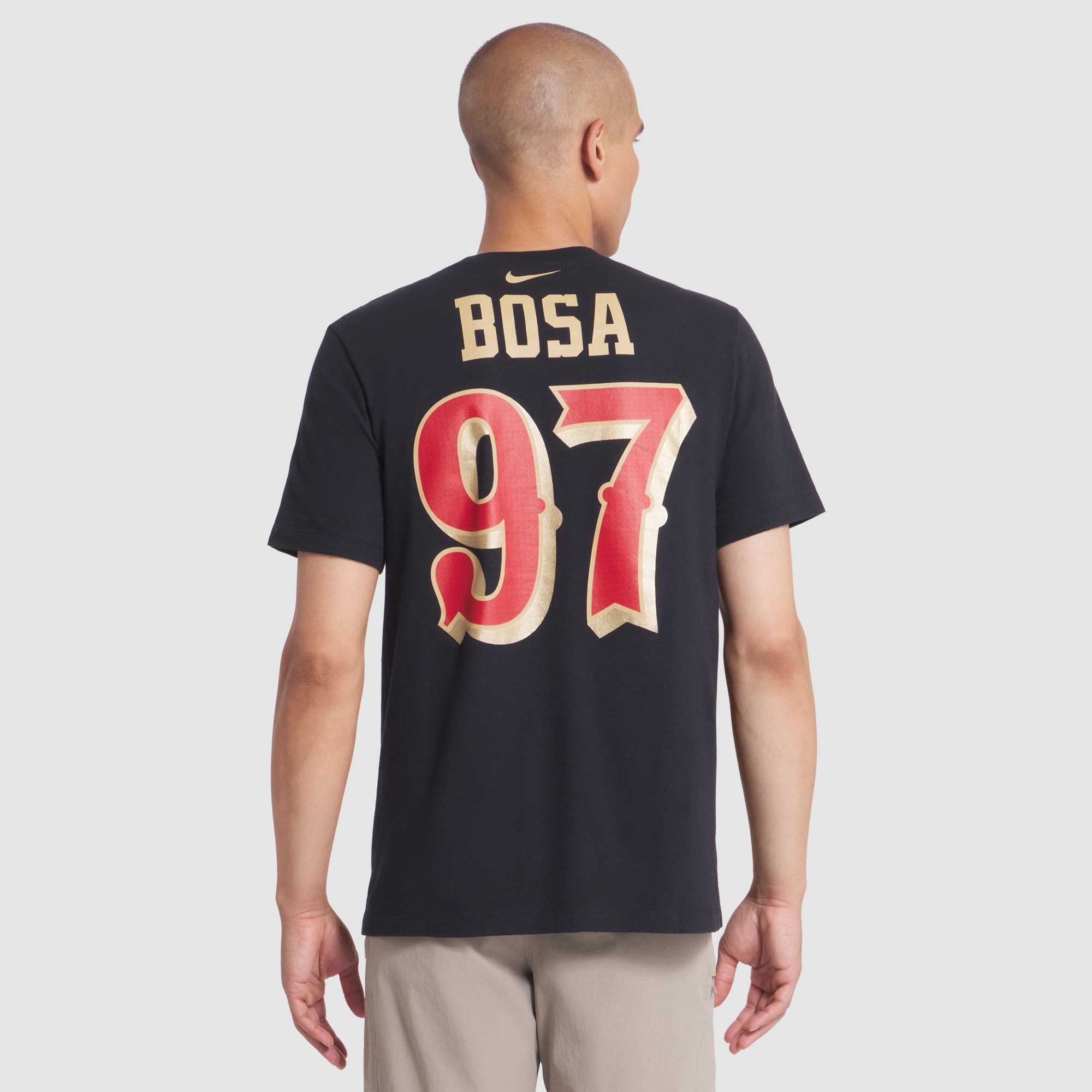 Men's Nike Nick Bosa Black San Francisco 49ers Rivalries Collection Player Name & Number T-Shirt