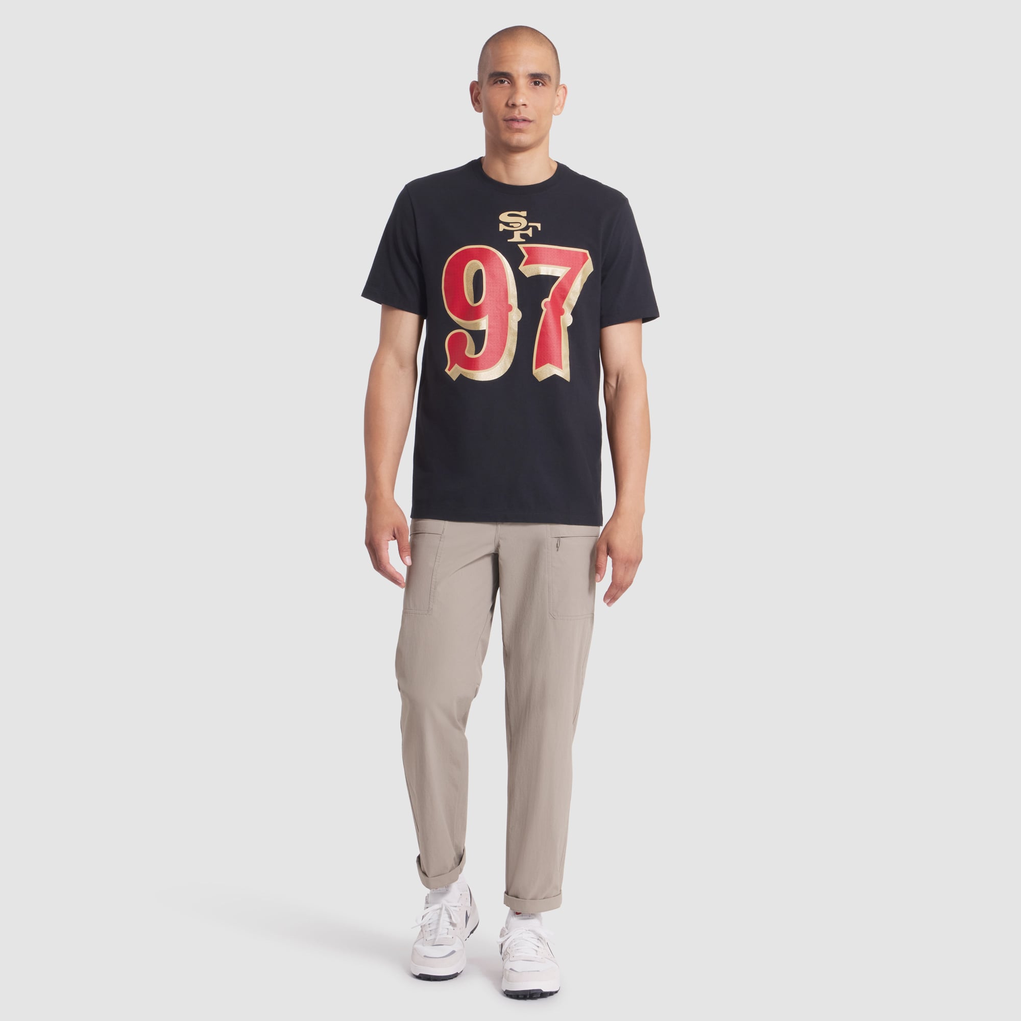 T-shirt Nike Nick Bosa noir pour homme, collection Rivalries des 49ers de San Francisco, avec nom et numéro du joueur