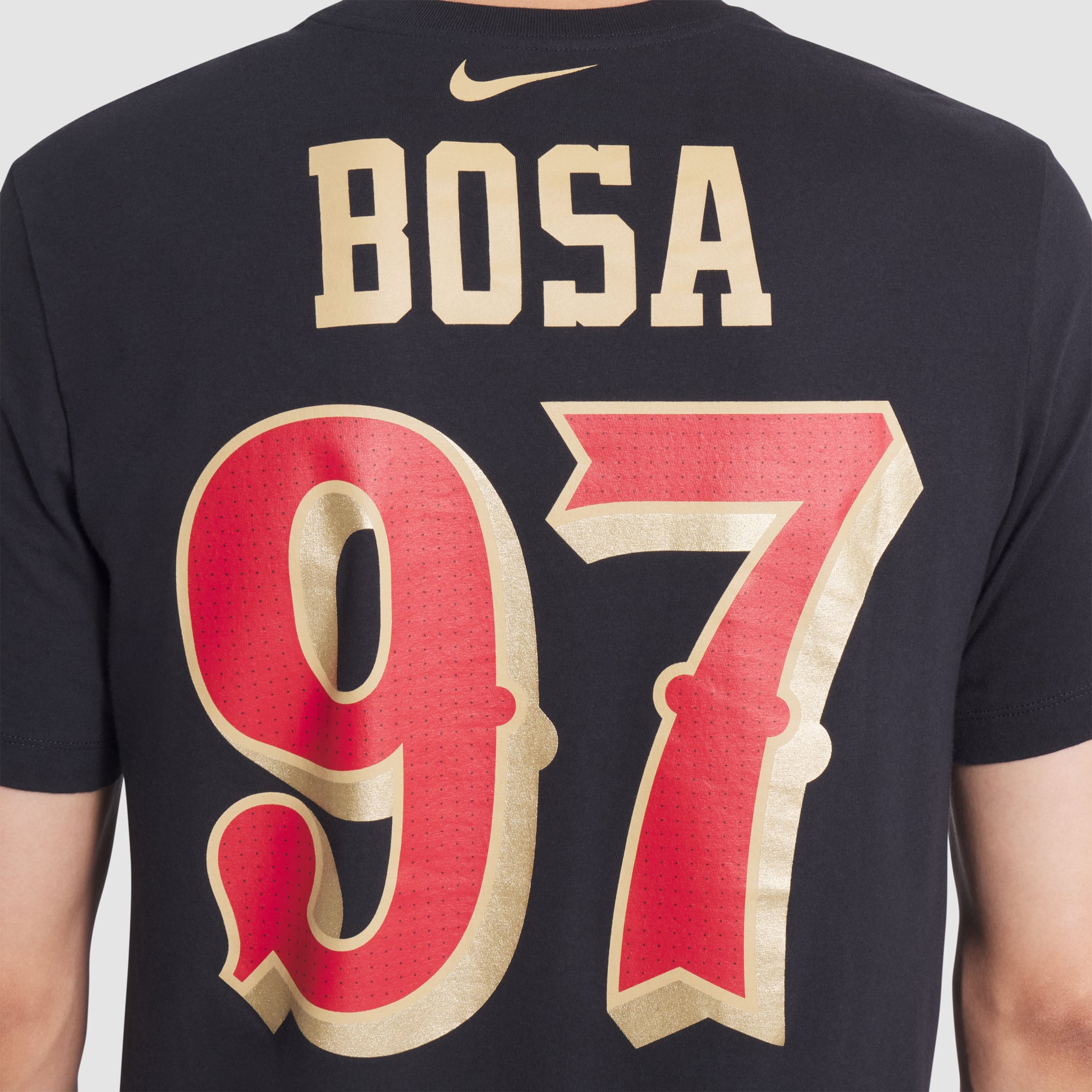 Men's Nike Nick Bosa Black San Francisco 49ers Rivalries Collection Player Name & Number T-Shirt