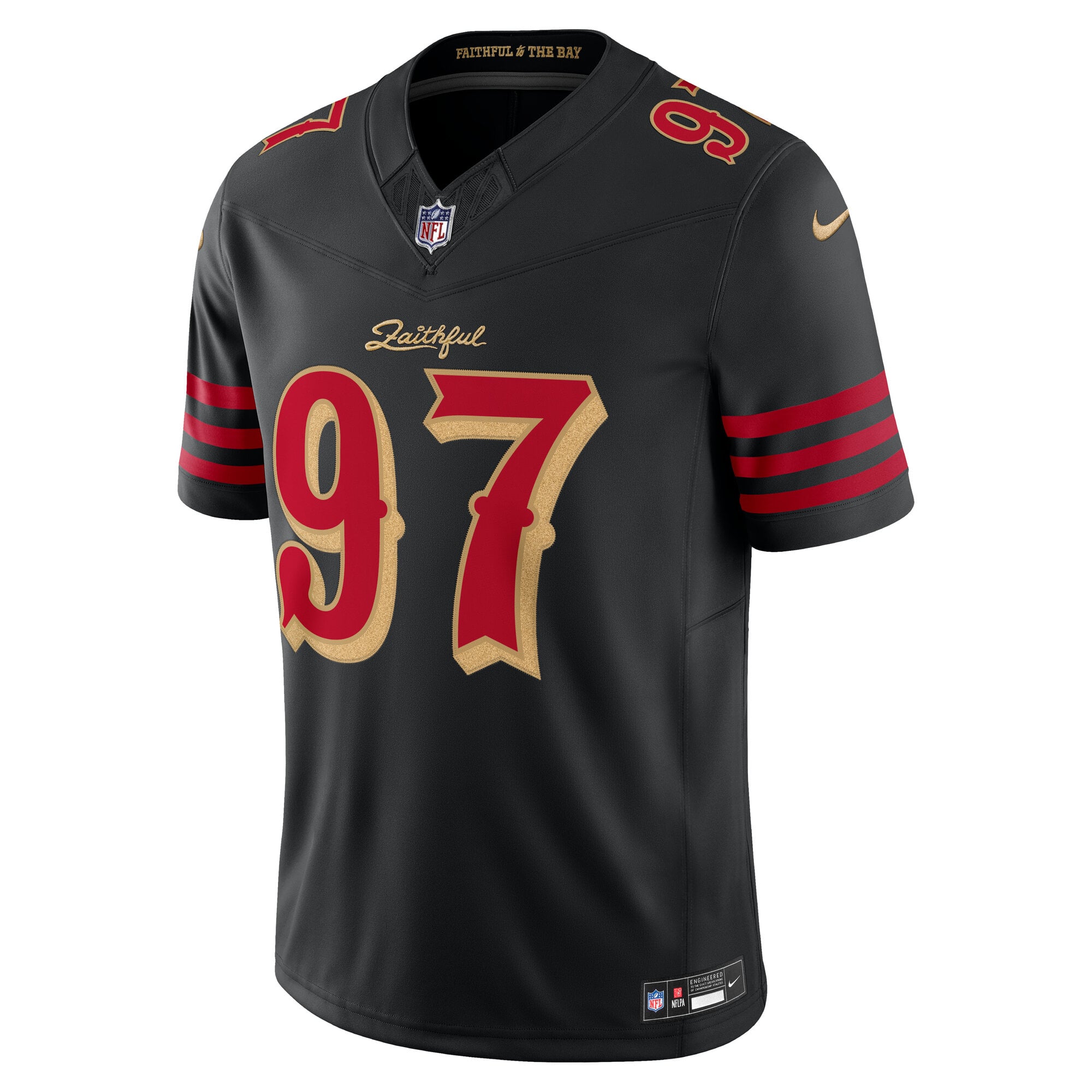 Men's Nike Nick Bosa Black San Francisco 49ers Rivalries Collection Stitched Limited Jersey