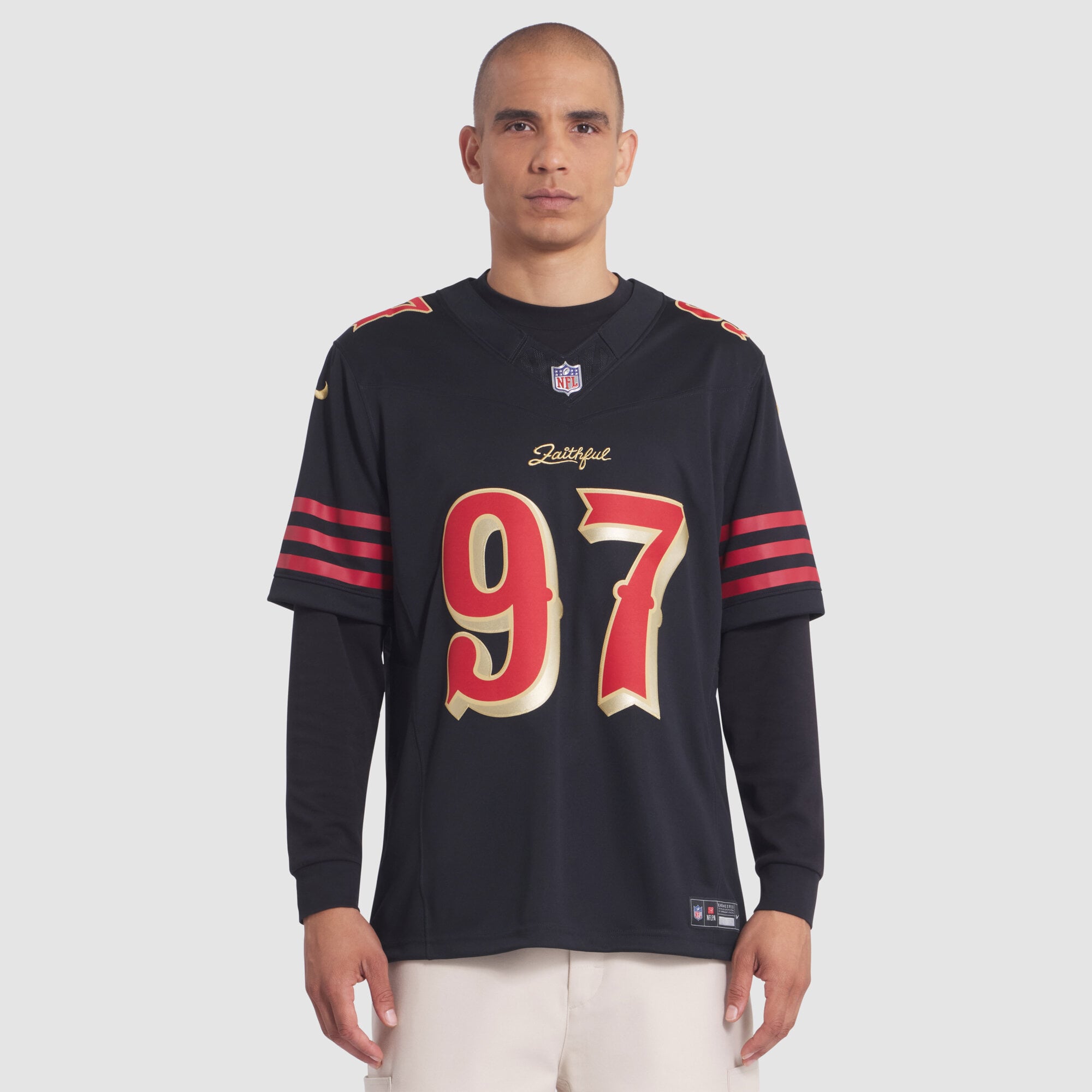 Men's Nike Nick Bosa Black San Francisco 49ers Rivalries Collection Stitched Limited Jersey