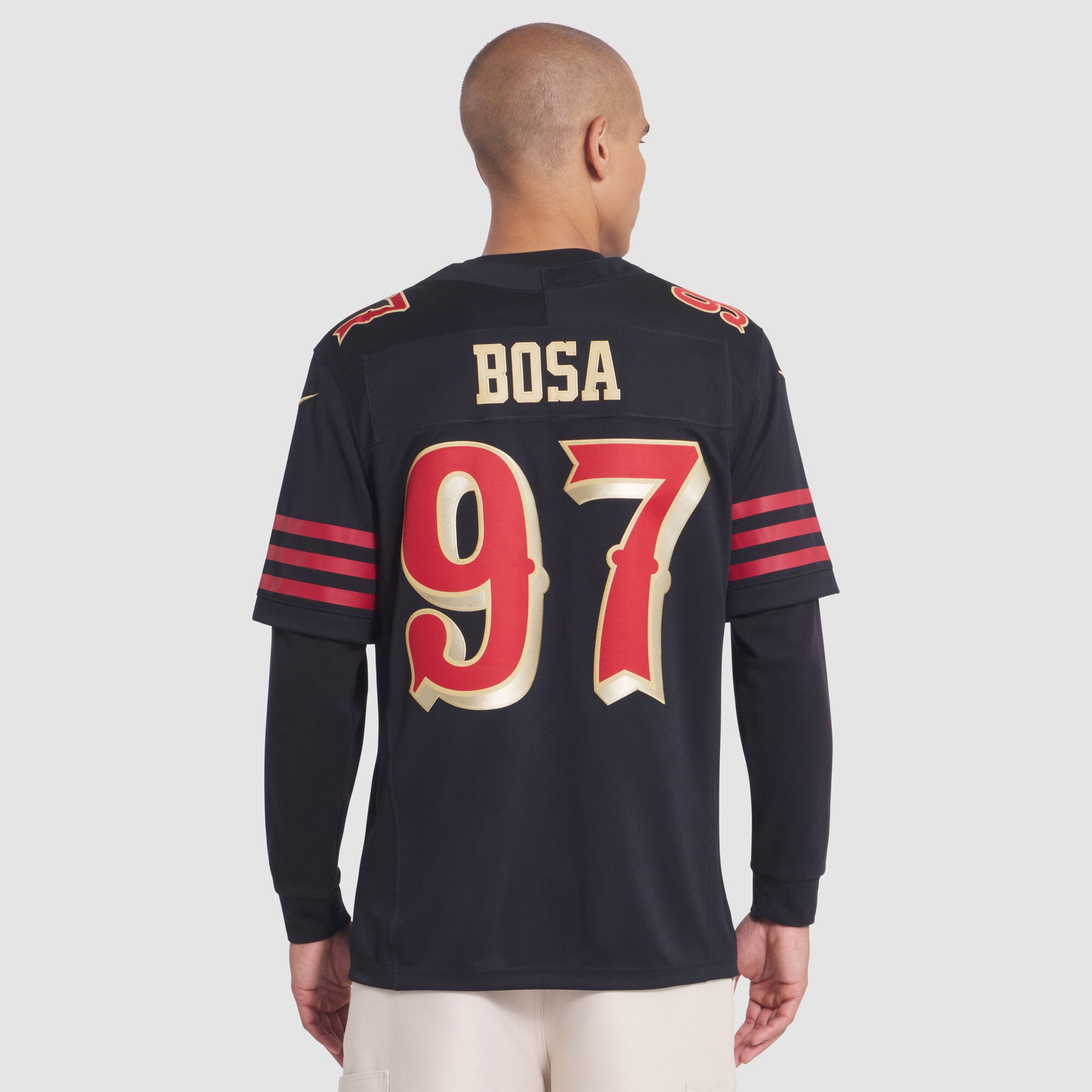 Men's Nike Nick Bosa Black San Francisco 49ers Rivalries Collection Stitched Limited Jersey
