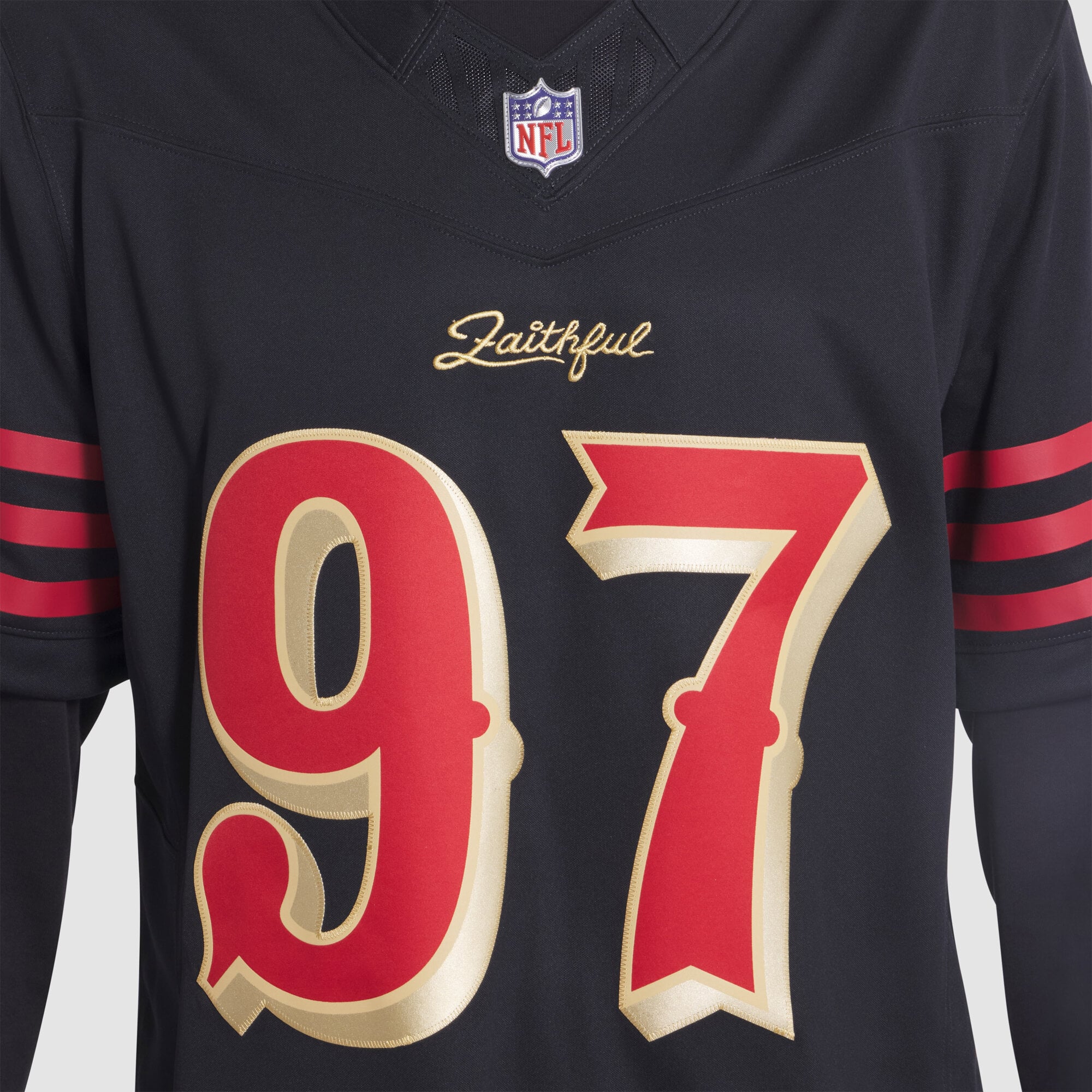 Men's Nike Nick Bosa Black San Francisco 49ers Rivalries Collection Stitched Limited Jersey