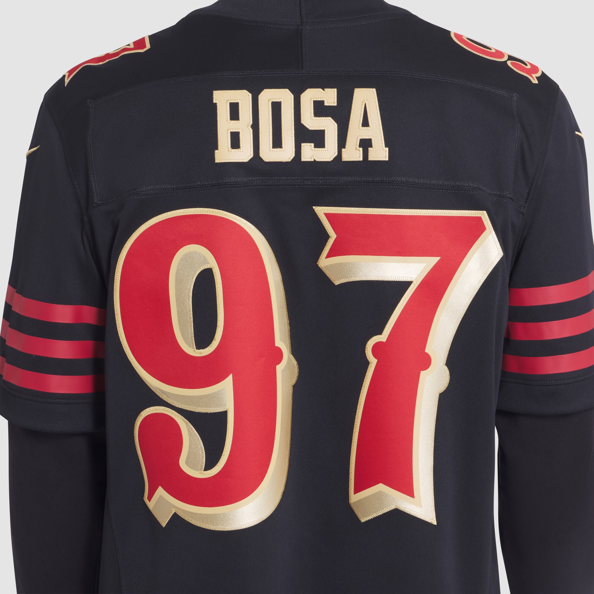 Men's Nike Nick Bosa Black San Francisco 49ers Rivalries Collection Stitched Limited Jersey