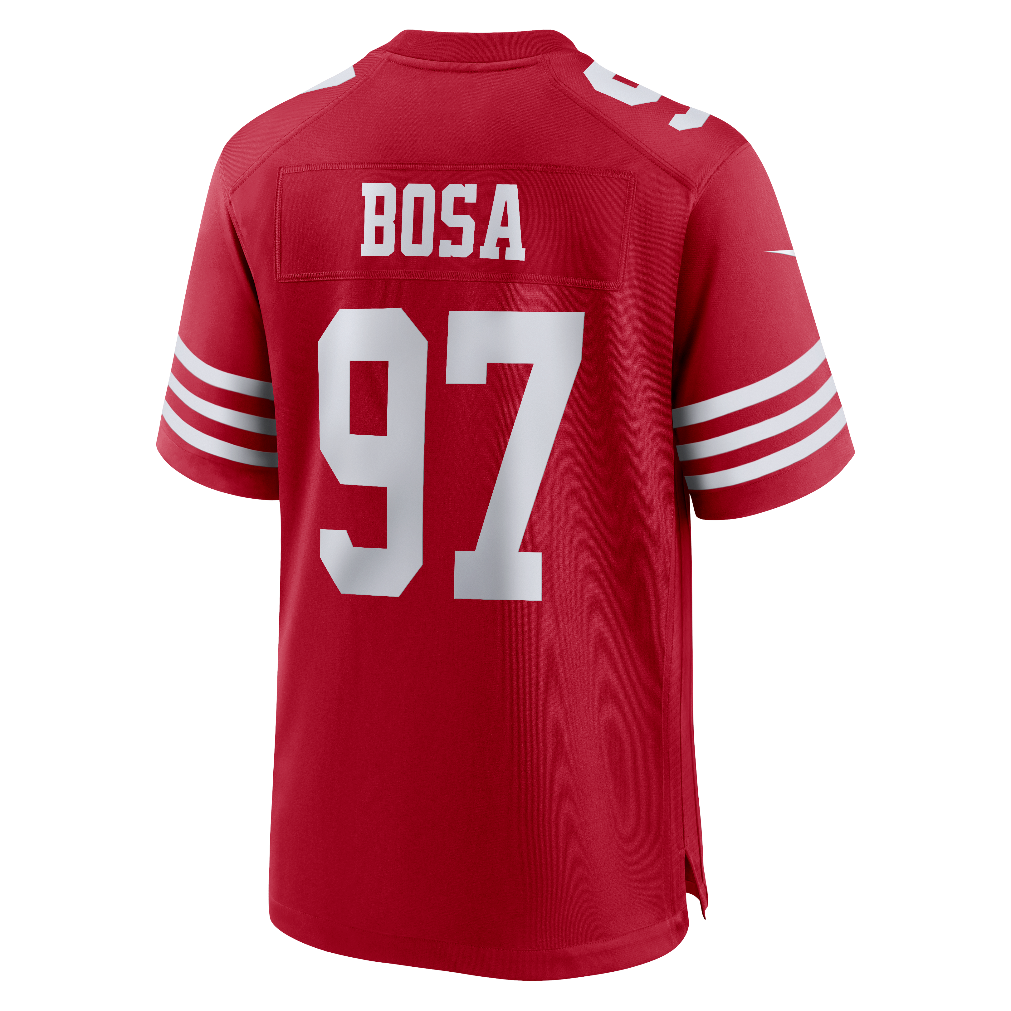 Maillot Nike Nick Bosa Scarlet des 49ers de San Francisco, édition spéciale 80e anniversaire