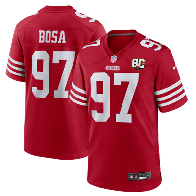 Nick Bosa San Francisco 49ers Nike 80th Anniversary Game Jersey - Scarlet