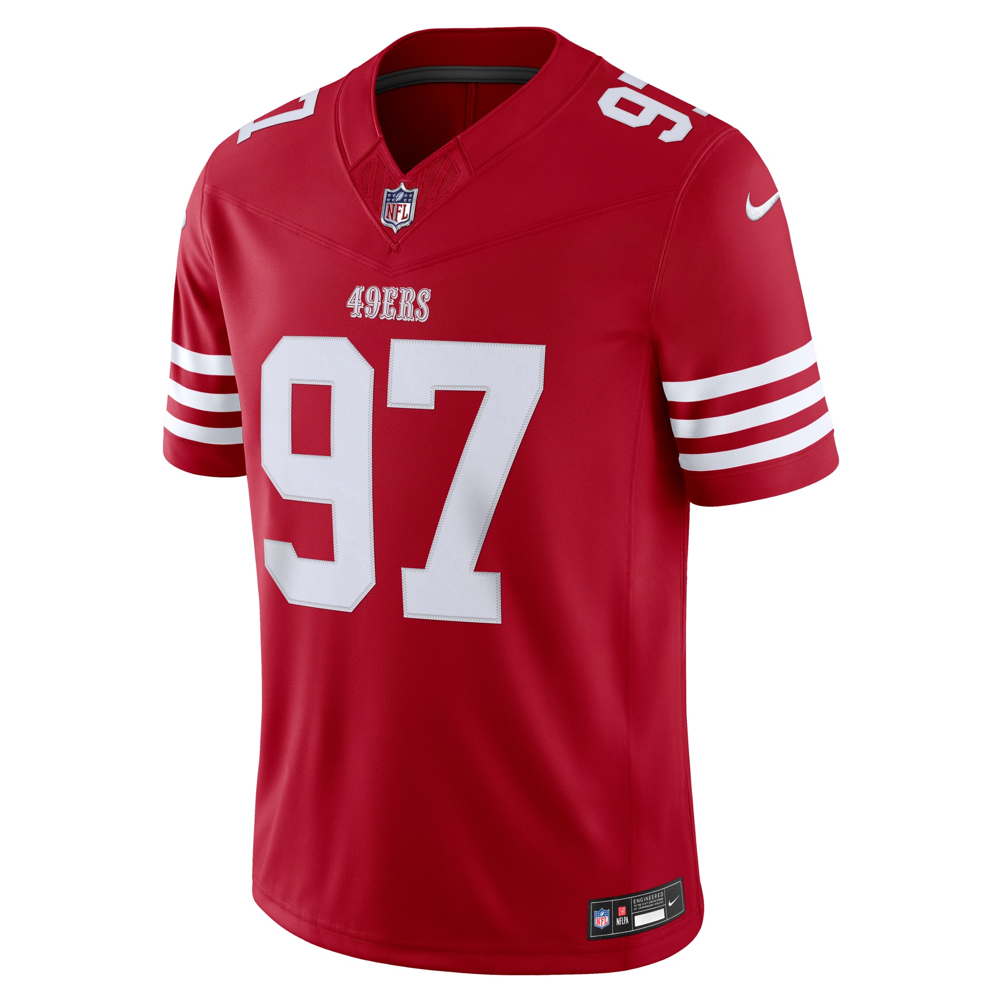 Men's Nike Nick Bosa Scarlet San Francisco 49ers Team Vapor F.U.S.E. Stitched Limited Jersey