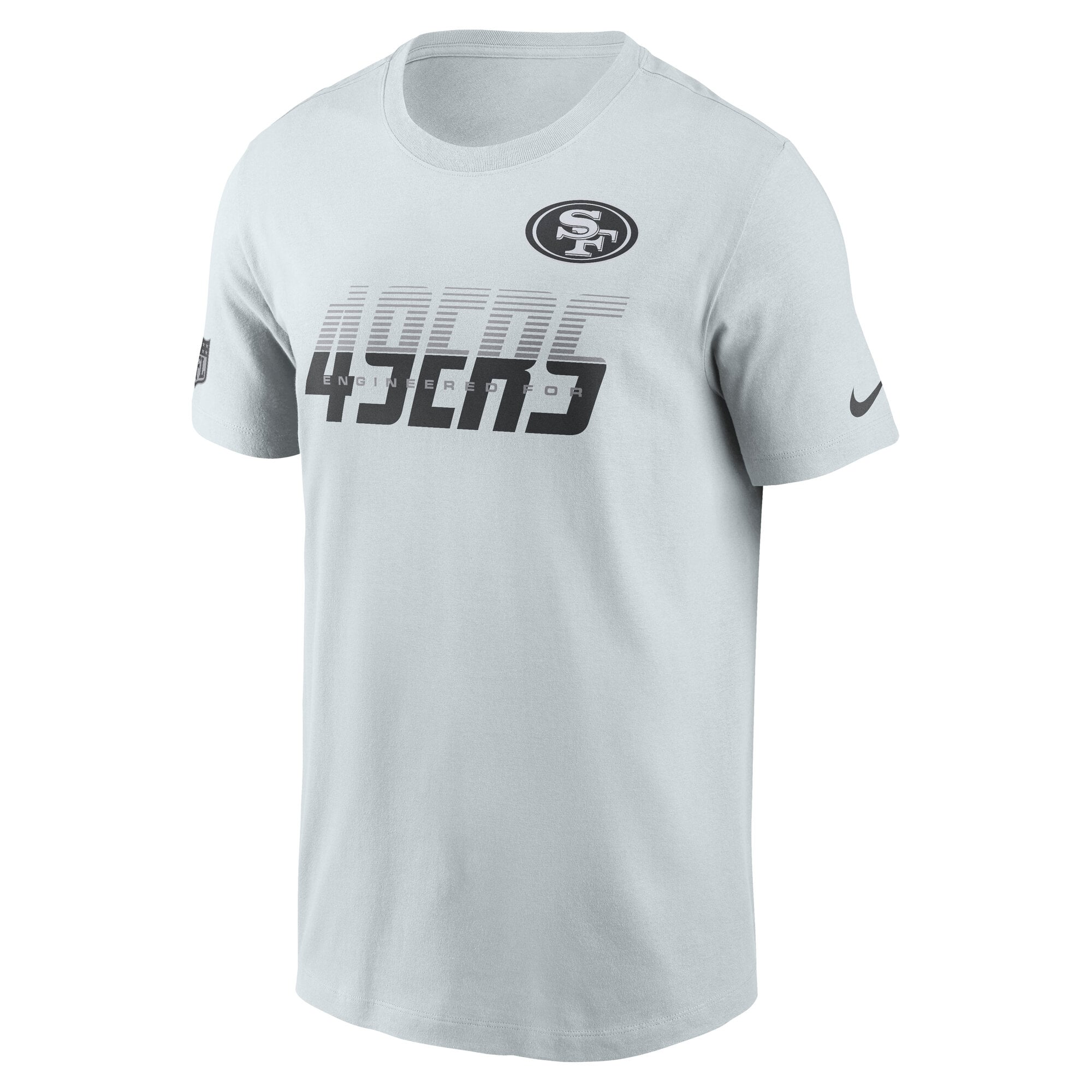 T-shirt Nike Platinum San Francisco 49ers Sideline Dri-FIT pour homme