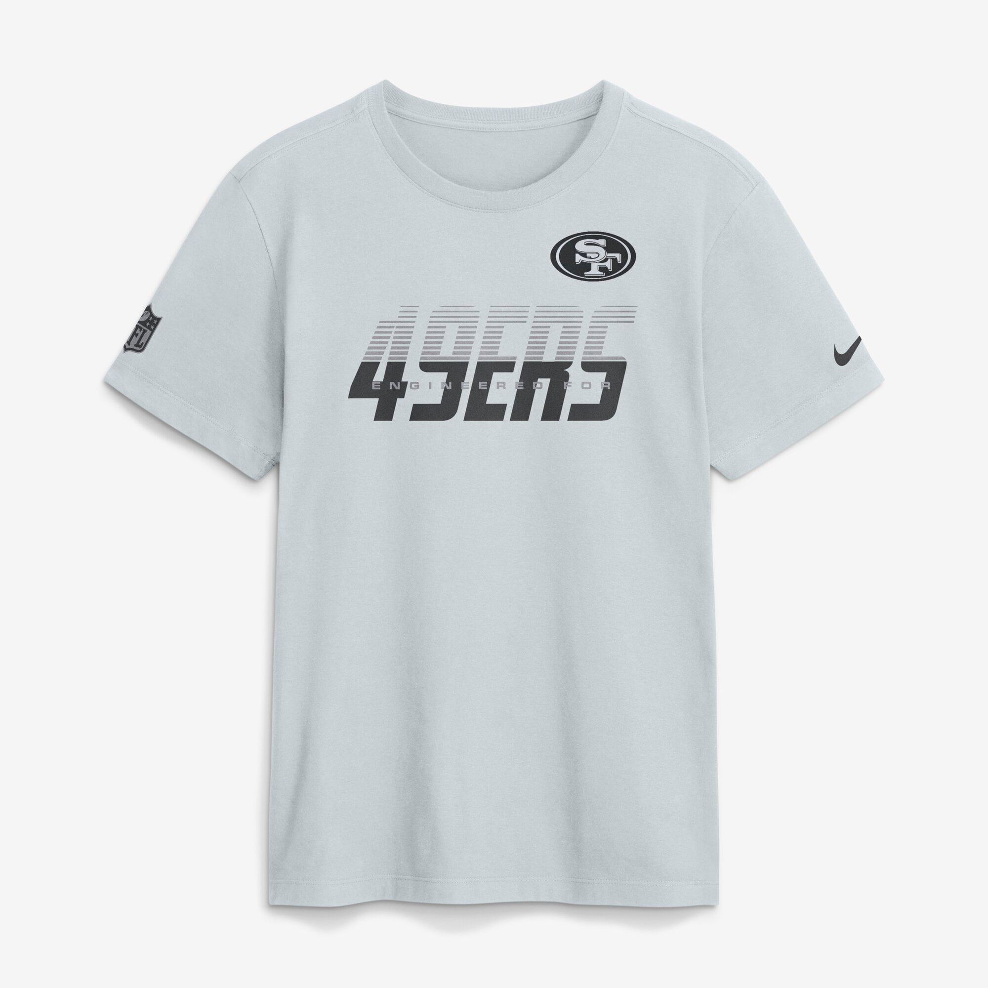 T-shirt Nike Platinum San Francisco 49ers Sideline Dri-FIT pour homme