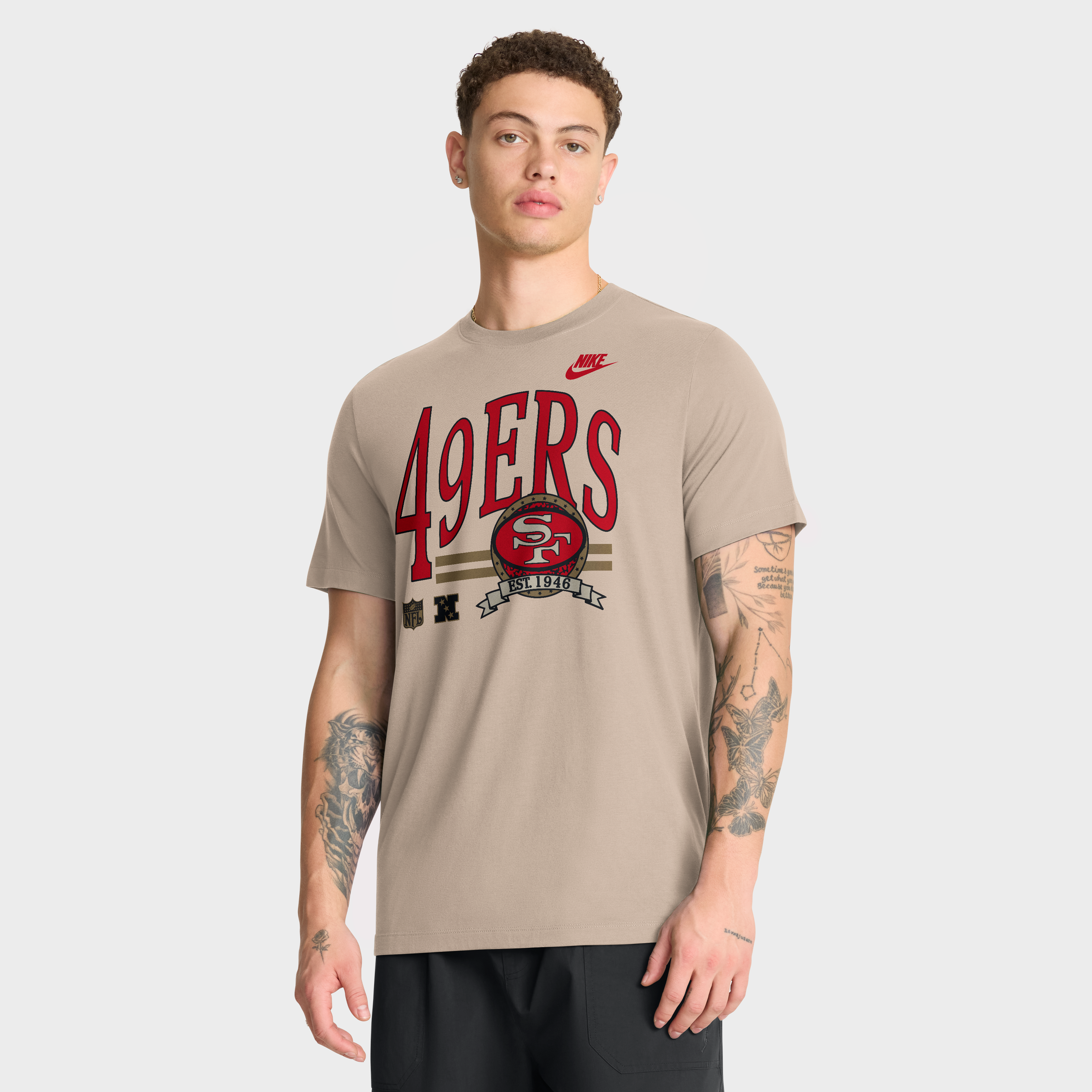 T-shirt Nike Sand San Francisco 49ers Rewind Tri-Blend pour homme