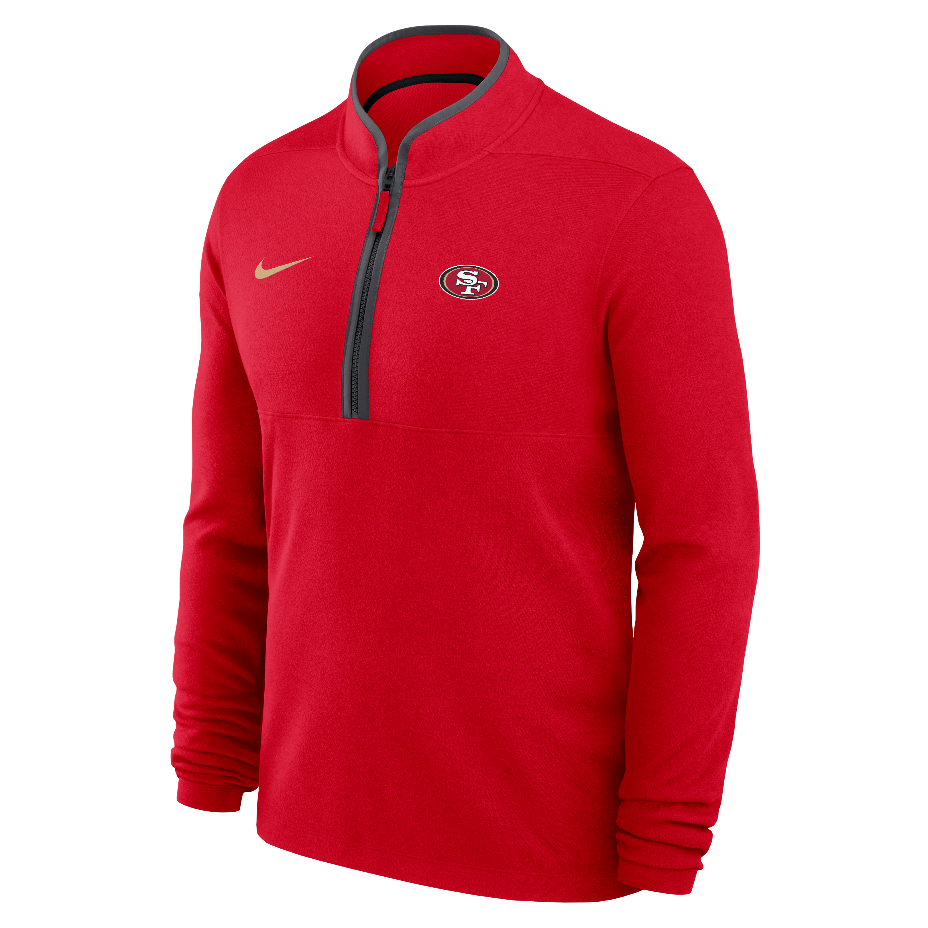 Pull-over Nike Scarlet San Francisco 49ers Dri-FIT Victory à demi-zip pour homme