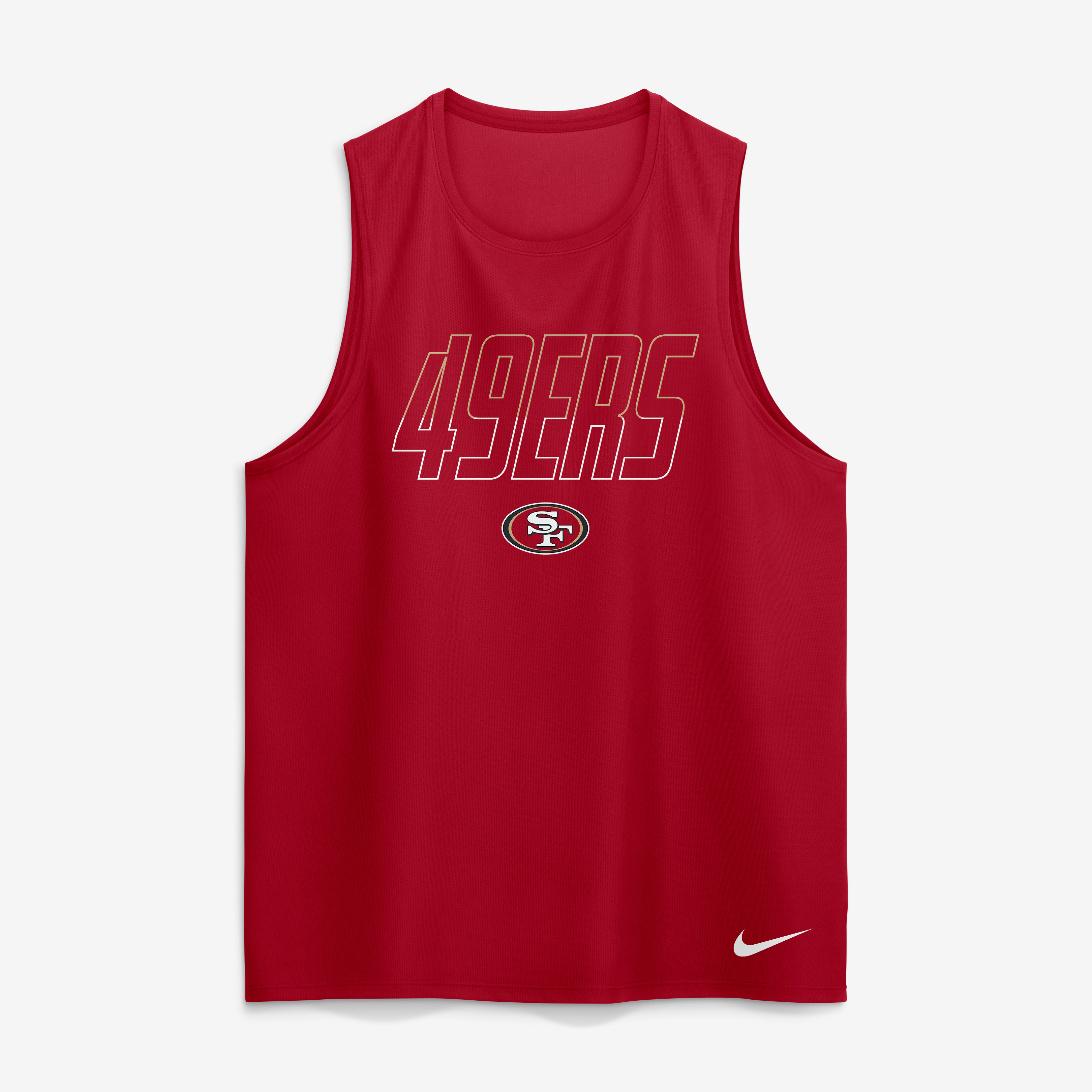 Débardeur Nike Scarlet San Francisco 49ers Kickoff Miler Dri-FIT pour homme