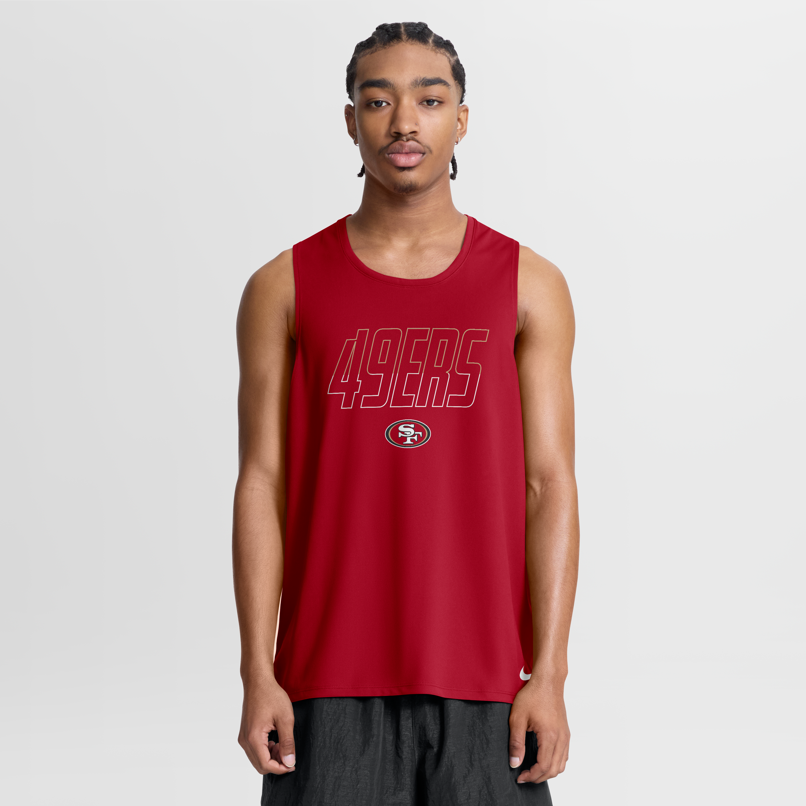 Débardeur Nike Scarlet San Francisco 49ers Kickoff Miler Dri-FIT pour homme