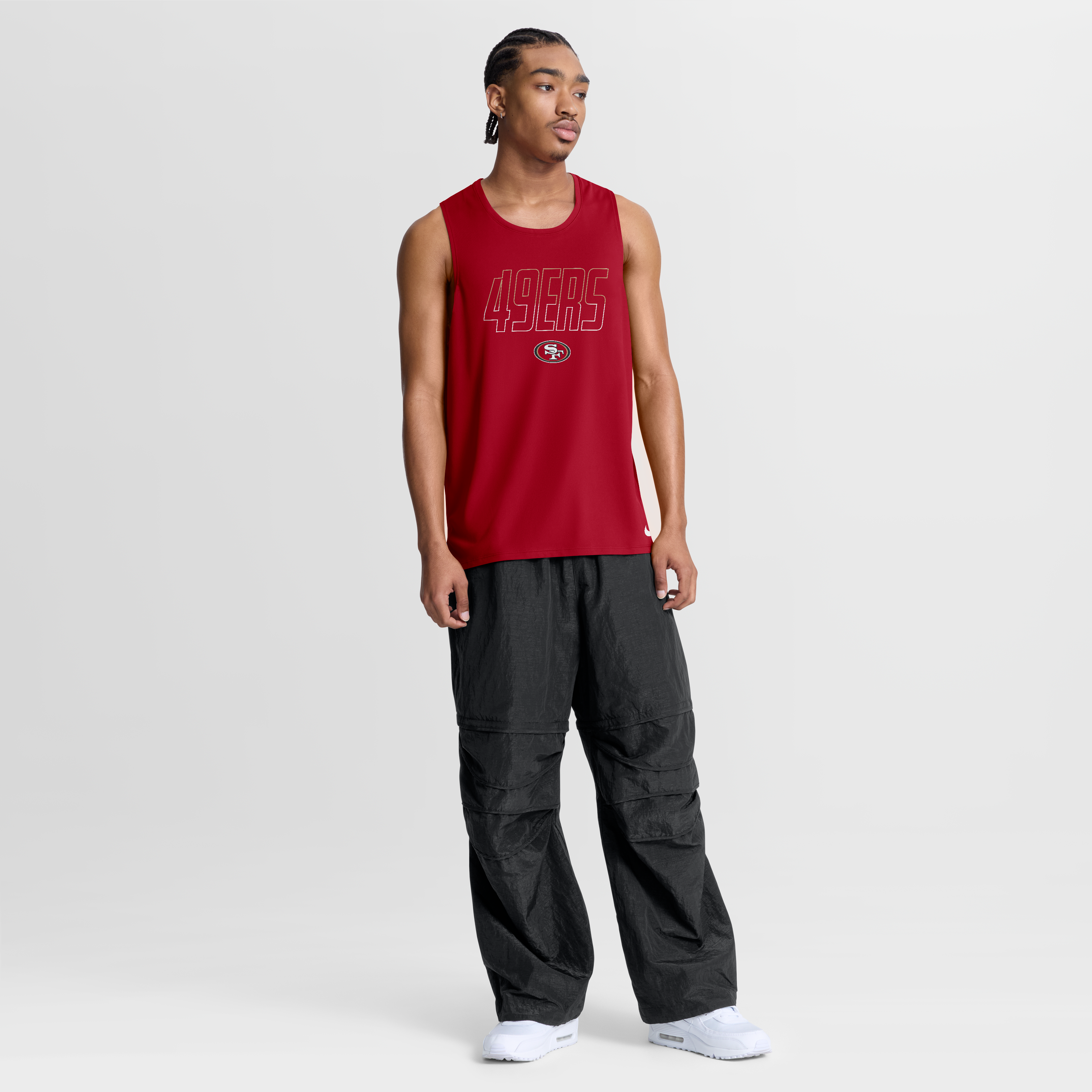 Débardeur Nike Scarlet San Francisco 49ers Kickoff Miler Dri-FIT pour homme