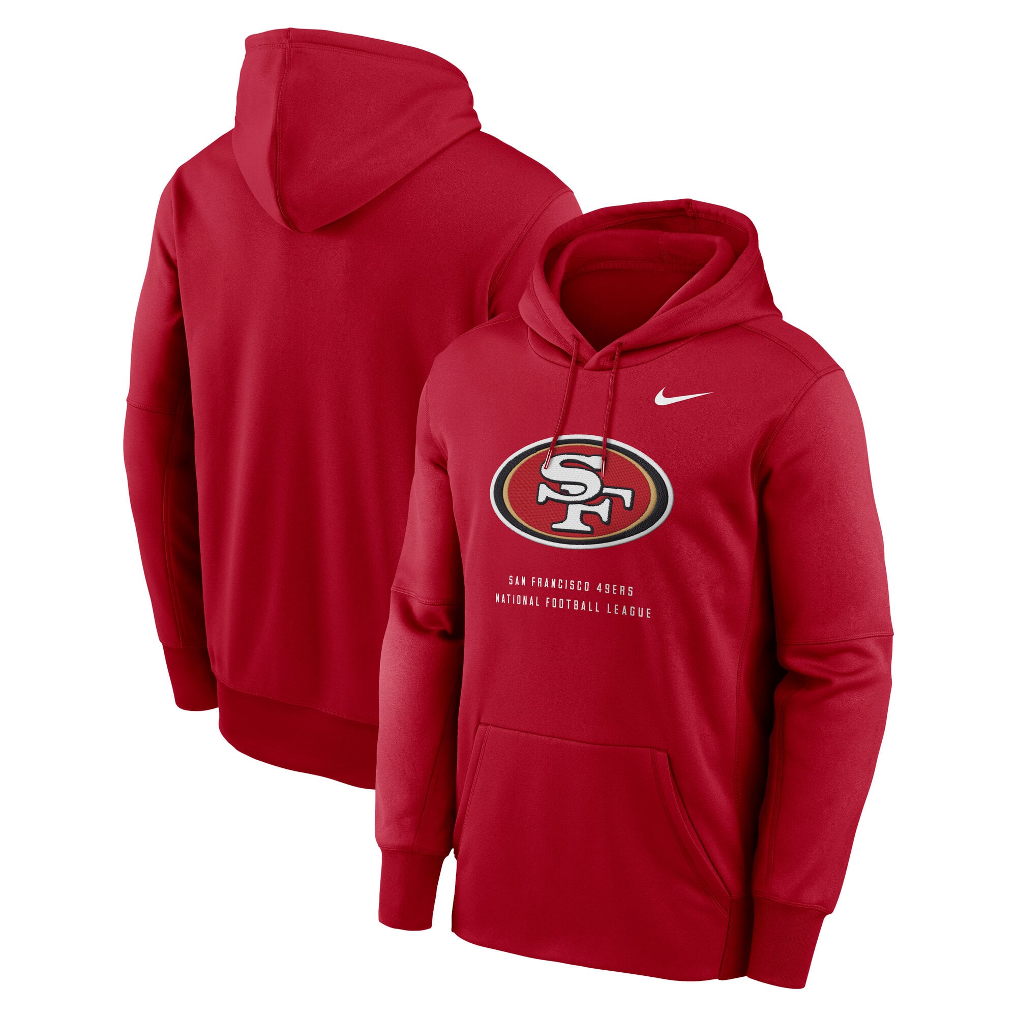 Men's Nike Scarlet San Francisco 49ers Primetime Therma-FIT Hoodie