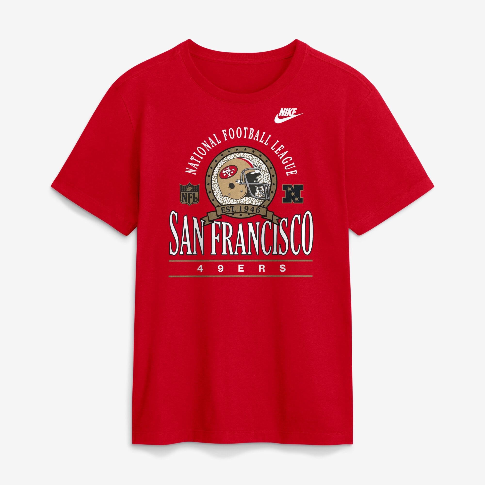 T-shirt en coton essentiel Nike Scarlet San Francisco 49ers Rewind Team Spirit pour homme
