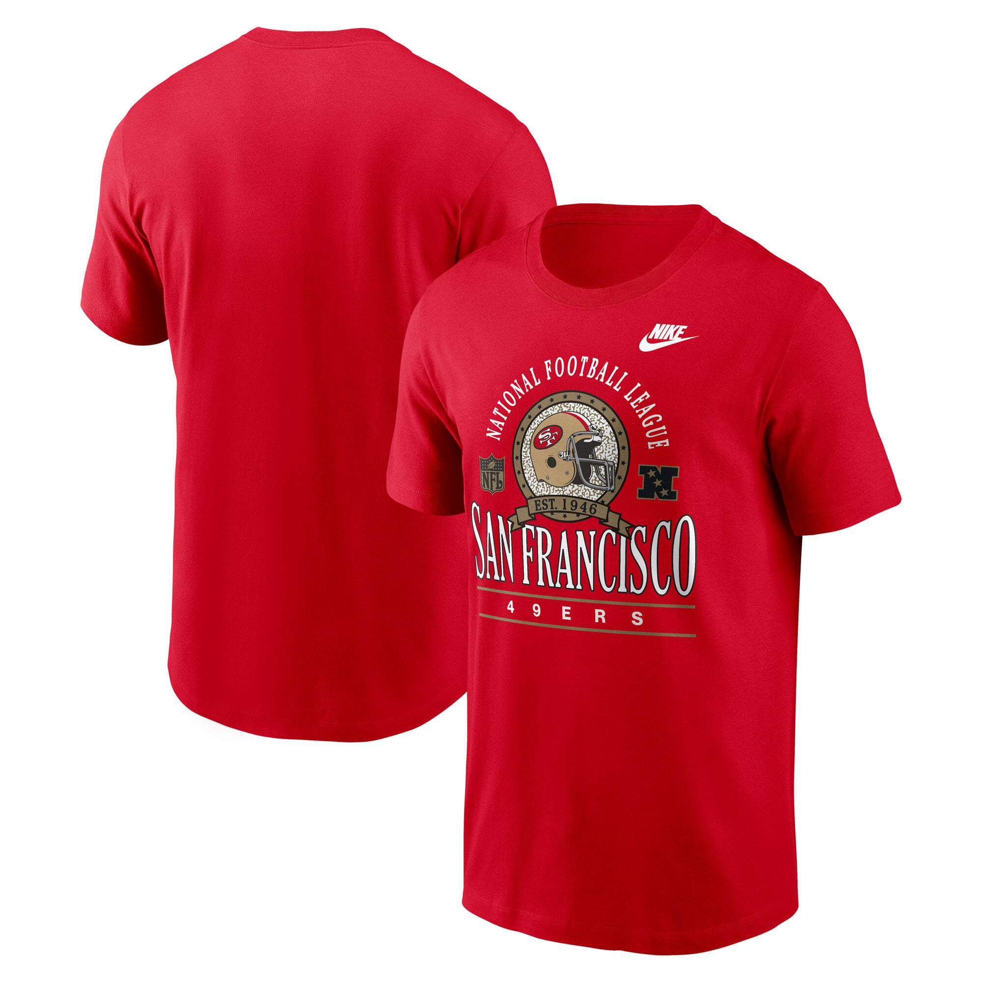 T-shirt en coton essentiel Nike Scarlet San Francisco 49ers Rewind Team Spirit pour homme