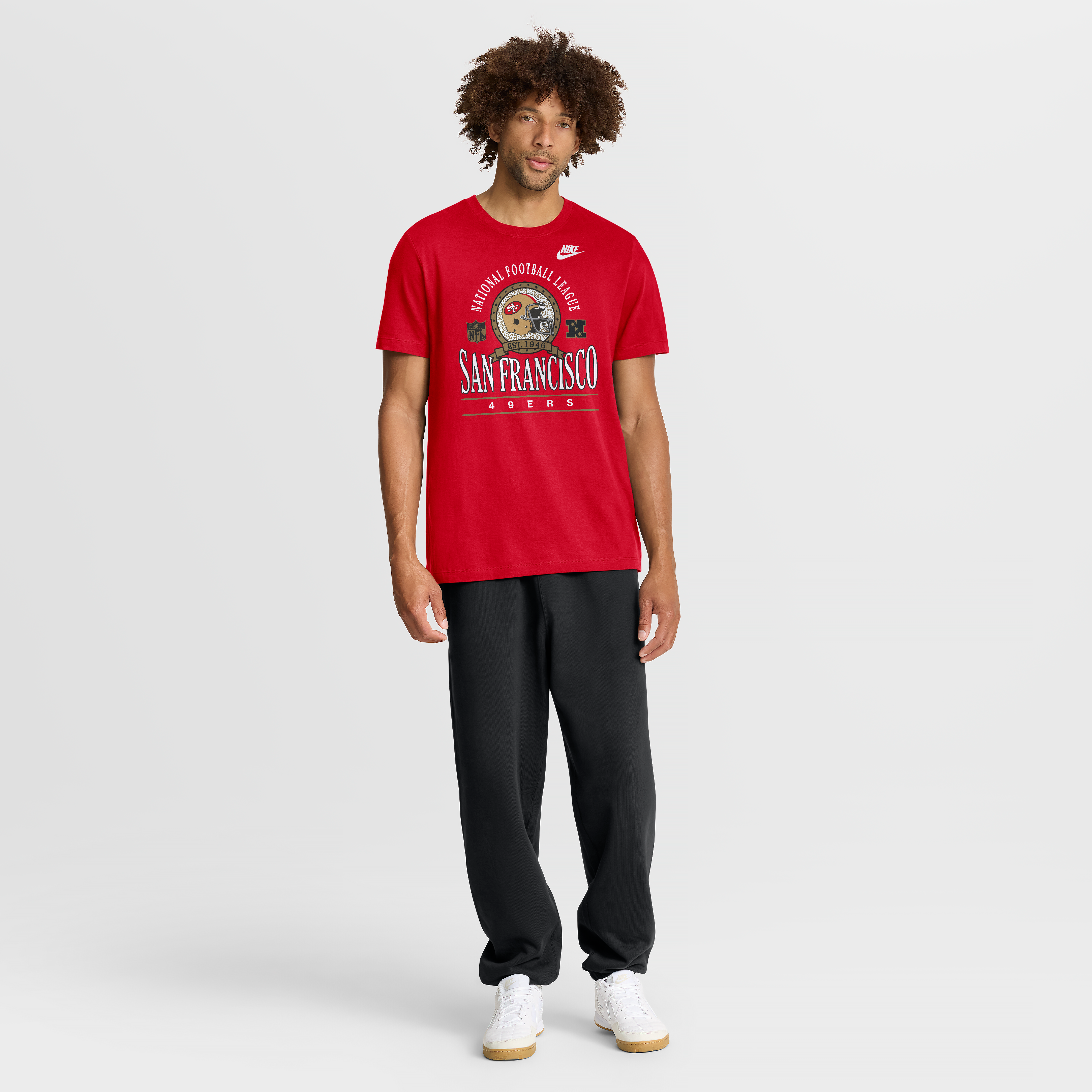 T-shirt en coton essentiel Nike Scarlet San Francisco 49ers Rewind Team Spirit pour homme