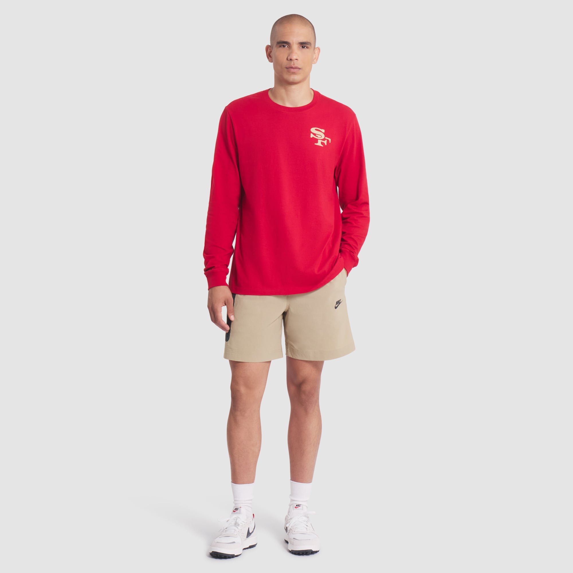 T-shirt à manches longues Nike Scarlet San Francisco 49ers Rivalries Collection Essential pour homme