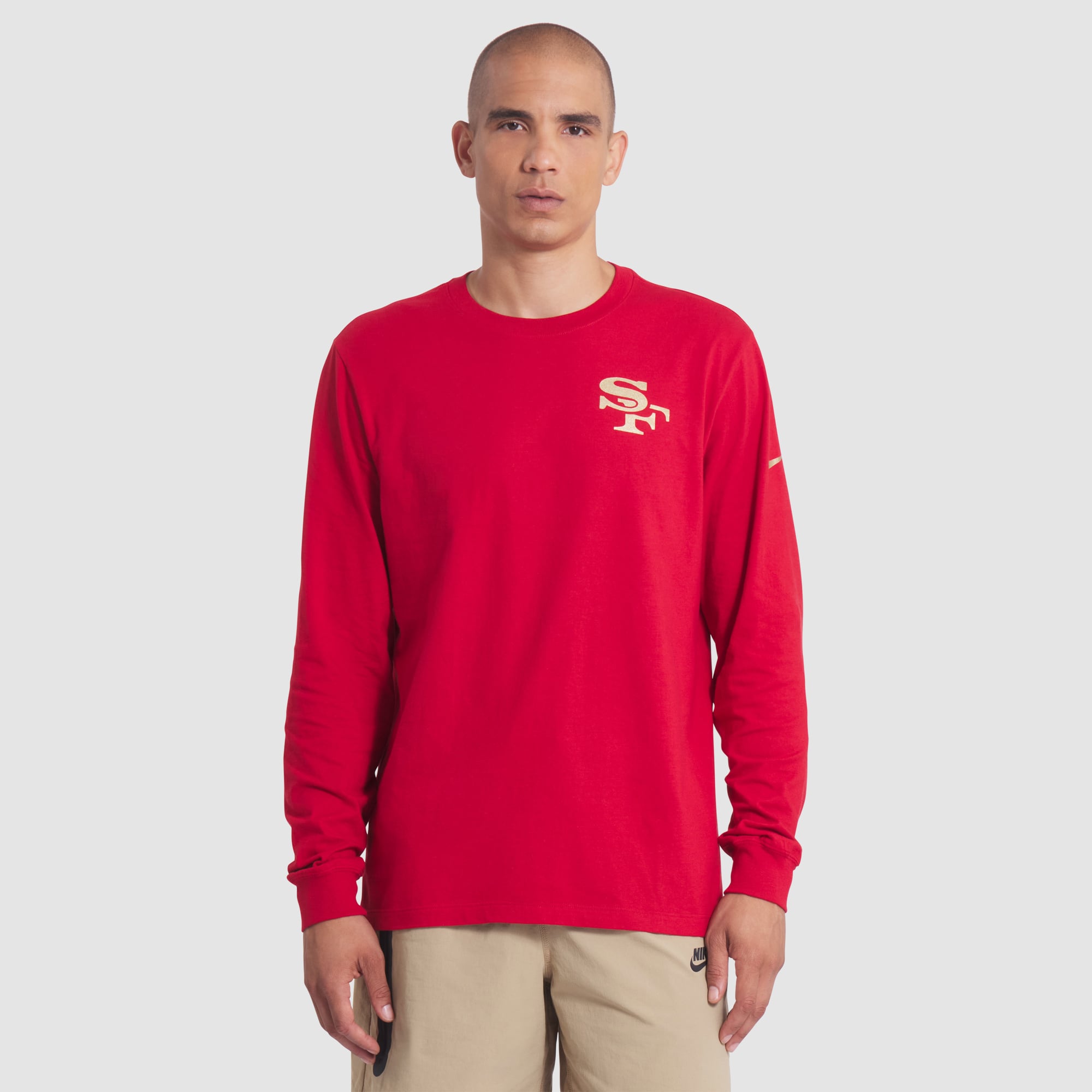 T-shirt à manches longues Nike Scarlet San Francisco 49ers Rivalries Collection Essential pour homme