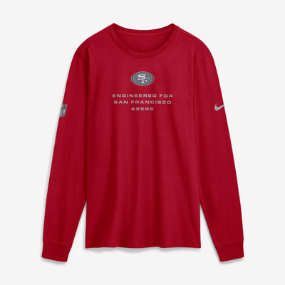 San Francisco 49ers Nike Sideline Bold Arch Star Dri-FIT Long Sleeve T-Shirt - Scarlet