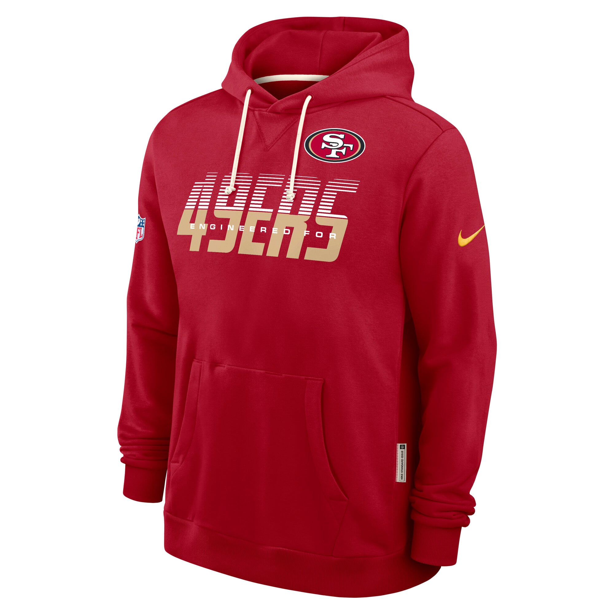 Sweat à capuche Nike Scarlet San Francisco 49ers Sideline Standard Issue Dri-FIT pour homme