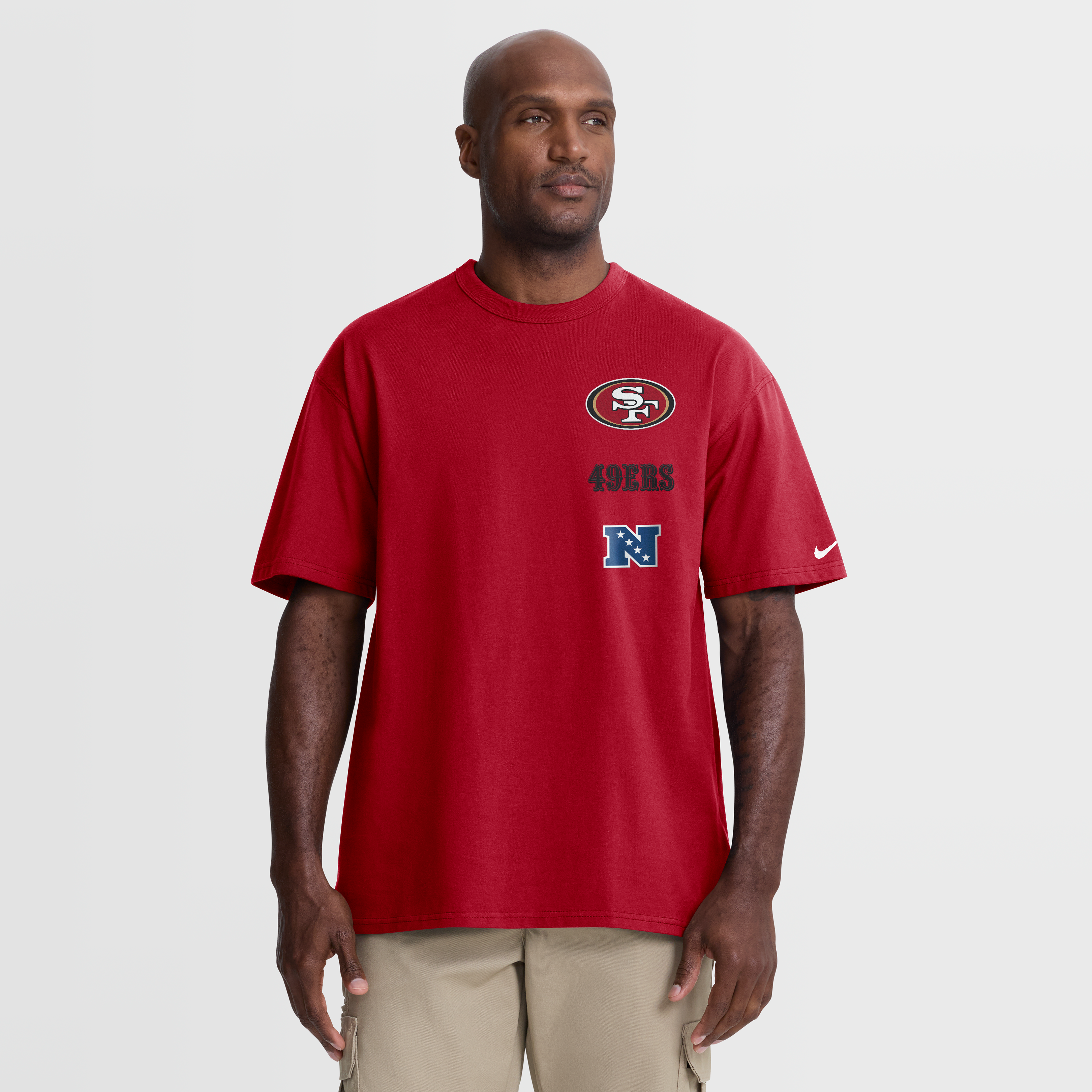 T-shirt Nike Scarlet San Francisco 49ers The Forward Heavyweight Max90 pour homme