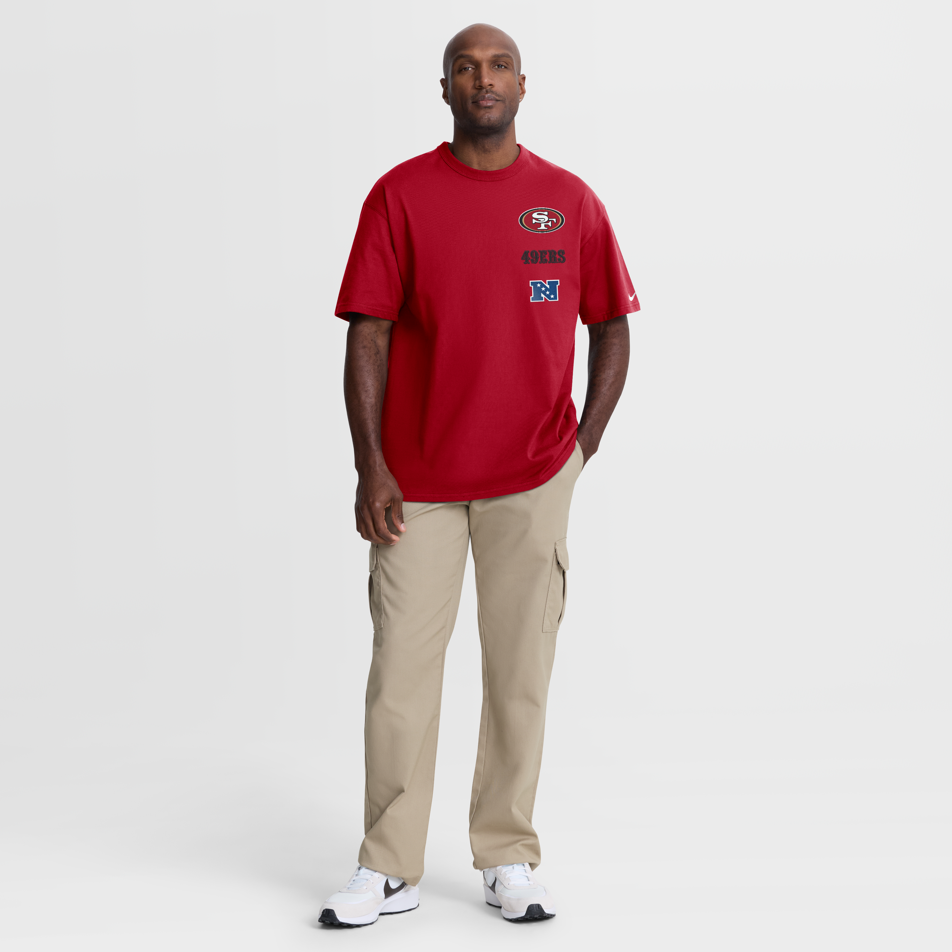 T-shirt Nike Scarlet San Francisco 49ers The Forward Heavyweight Max90 pour homme