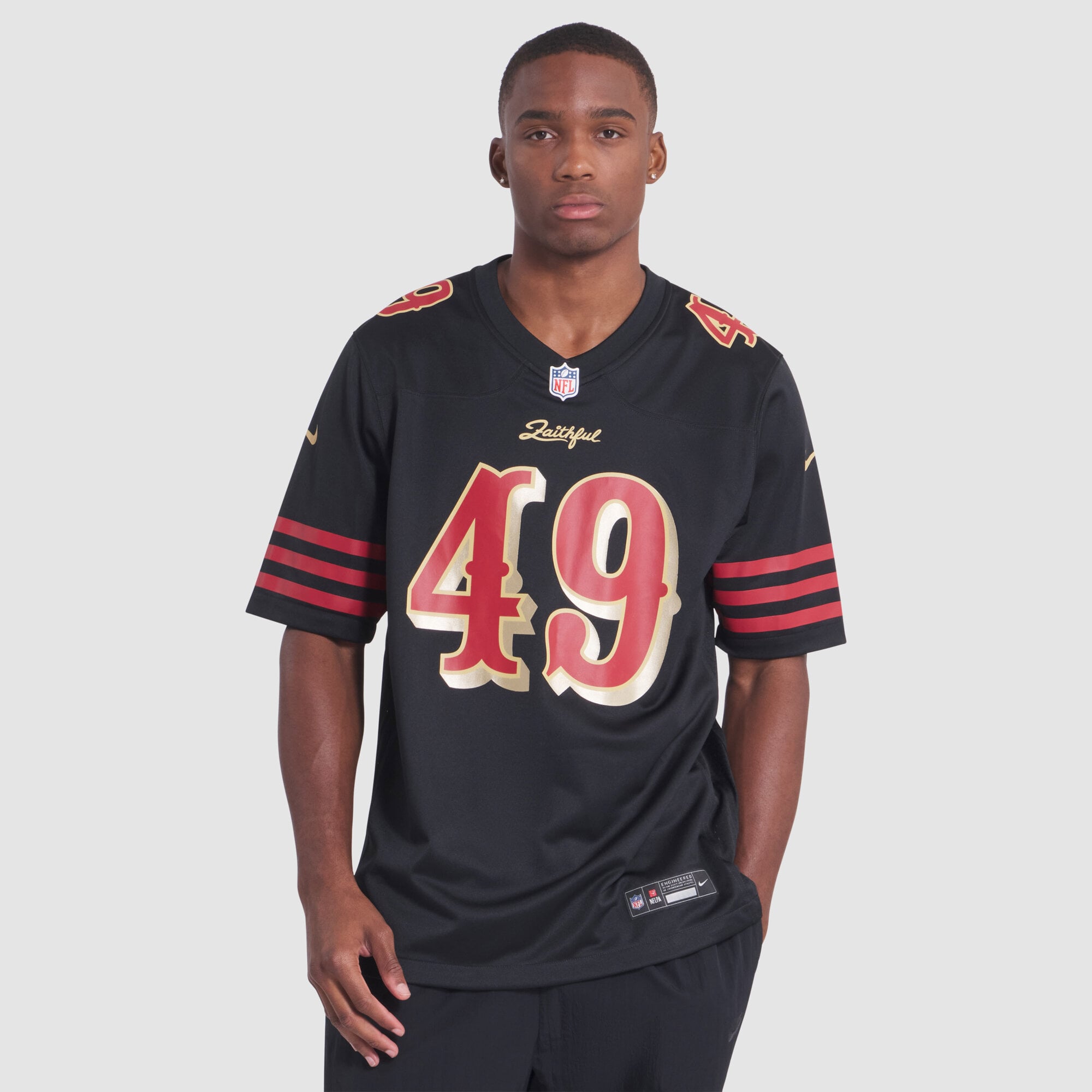 Men's Nike The Faithful Black San Francisco 49ers Rivalries Collection Game Jersey