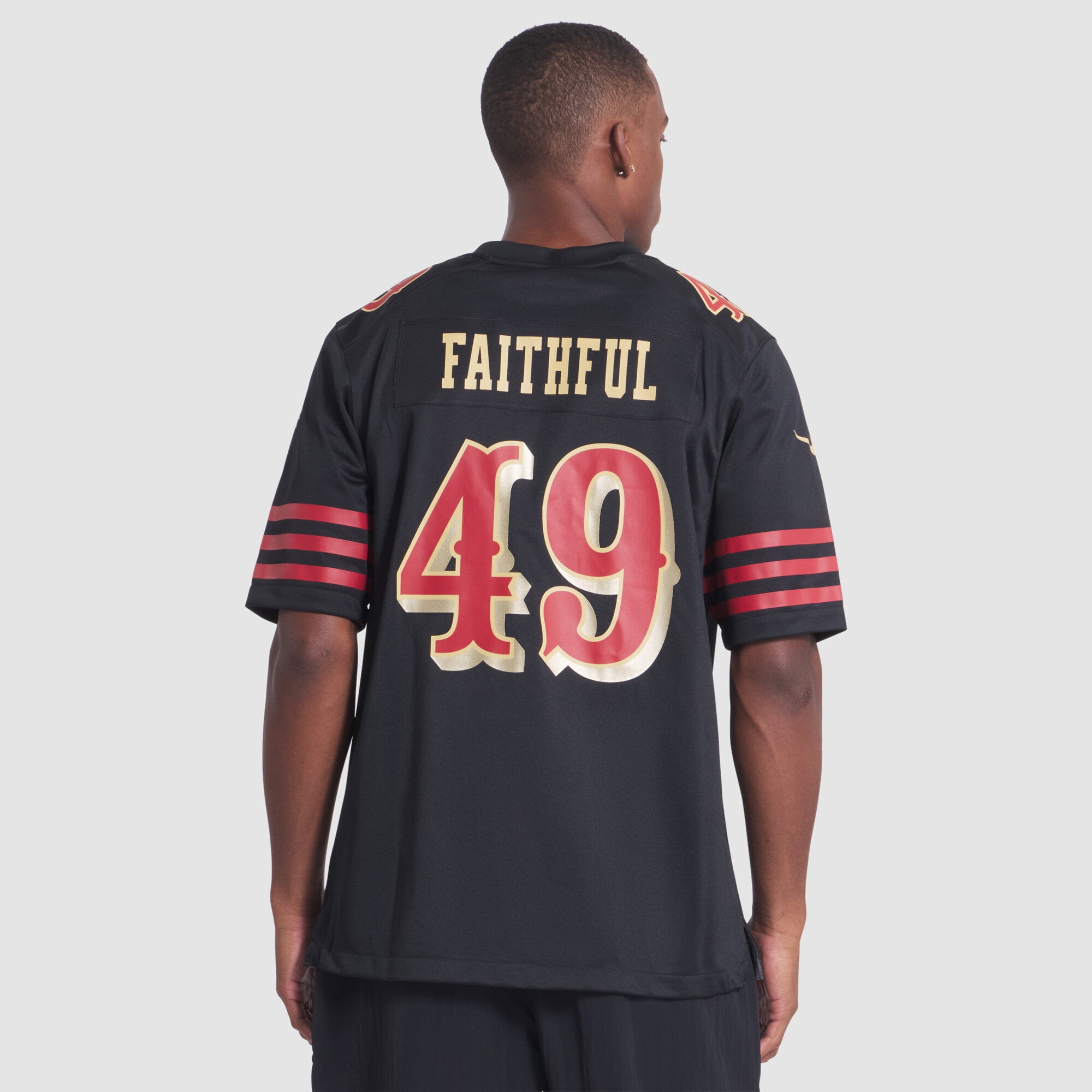 Men's Nike The Faithful Black San Francisco 49ers Rivalries Collection Game Jersey