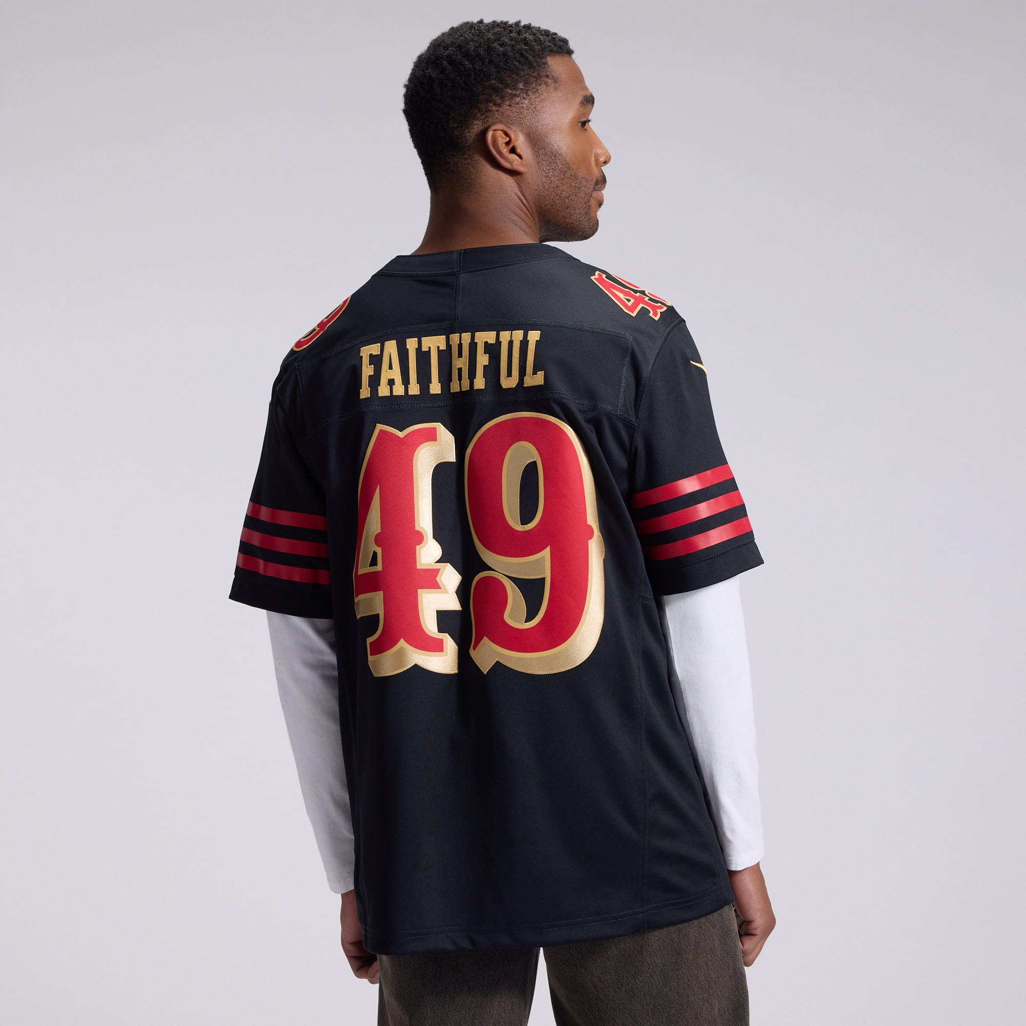 Men's Nike The Faithful Black San Francisco 49ers Rivalries Collection Stitched Limited Jersey