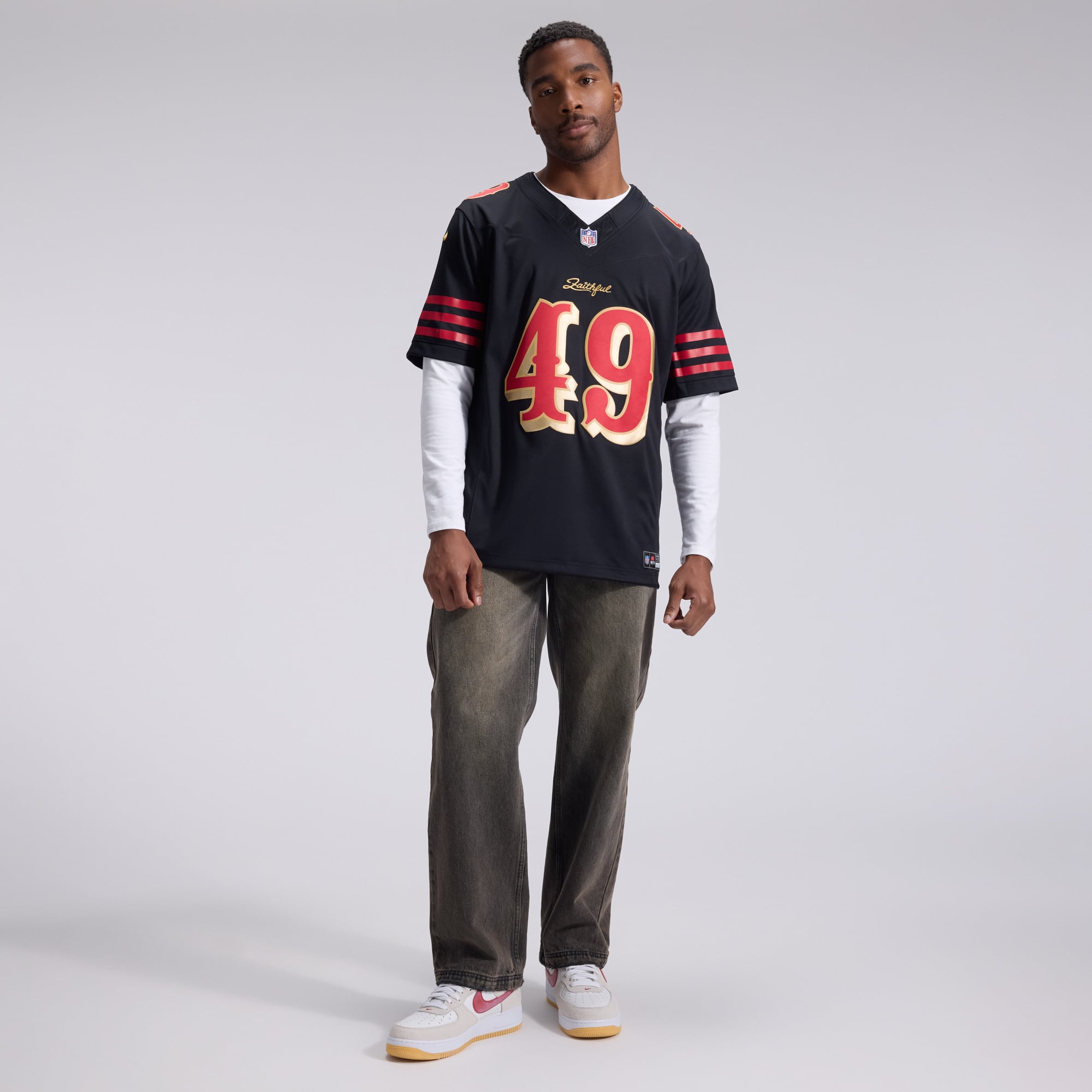 Men's Nike The Faithful Black San Francisco 49ers Rivalries Collection Stitched Limited Jersey