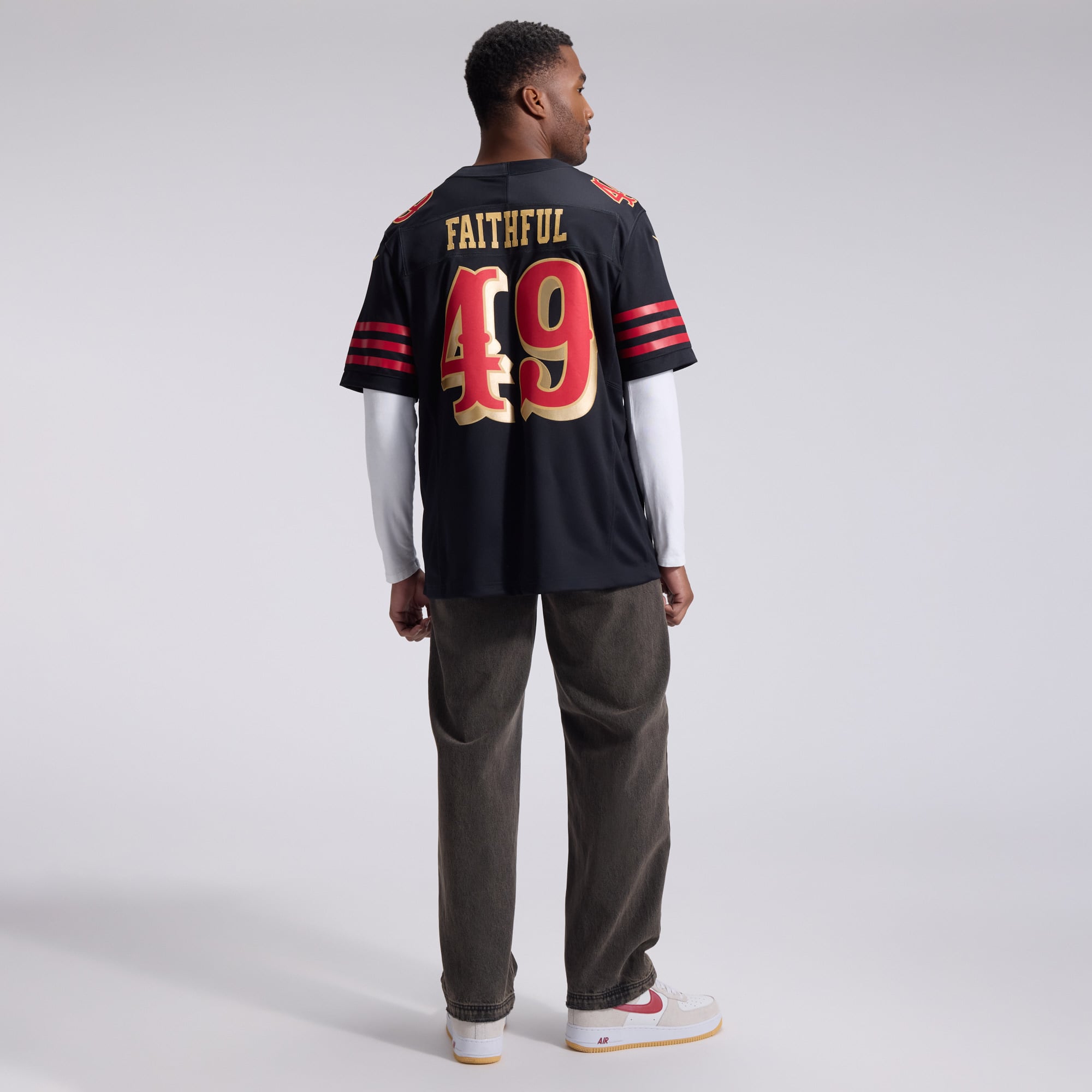 Men's Nike The Faithful Black San Francisco 49ers Rivalries Collection Stitched Limited Jersey