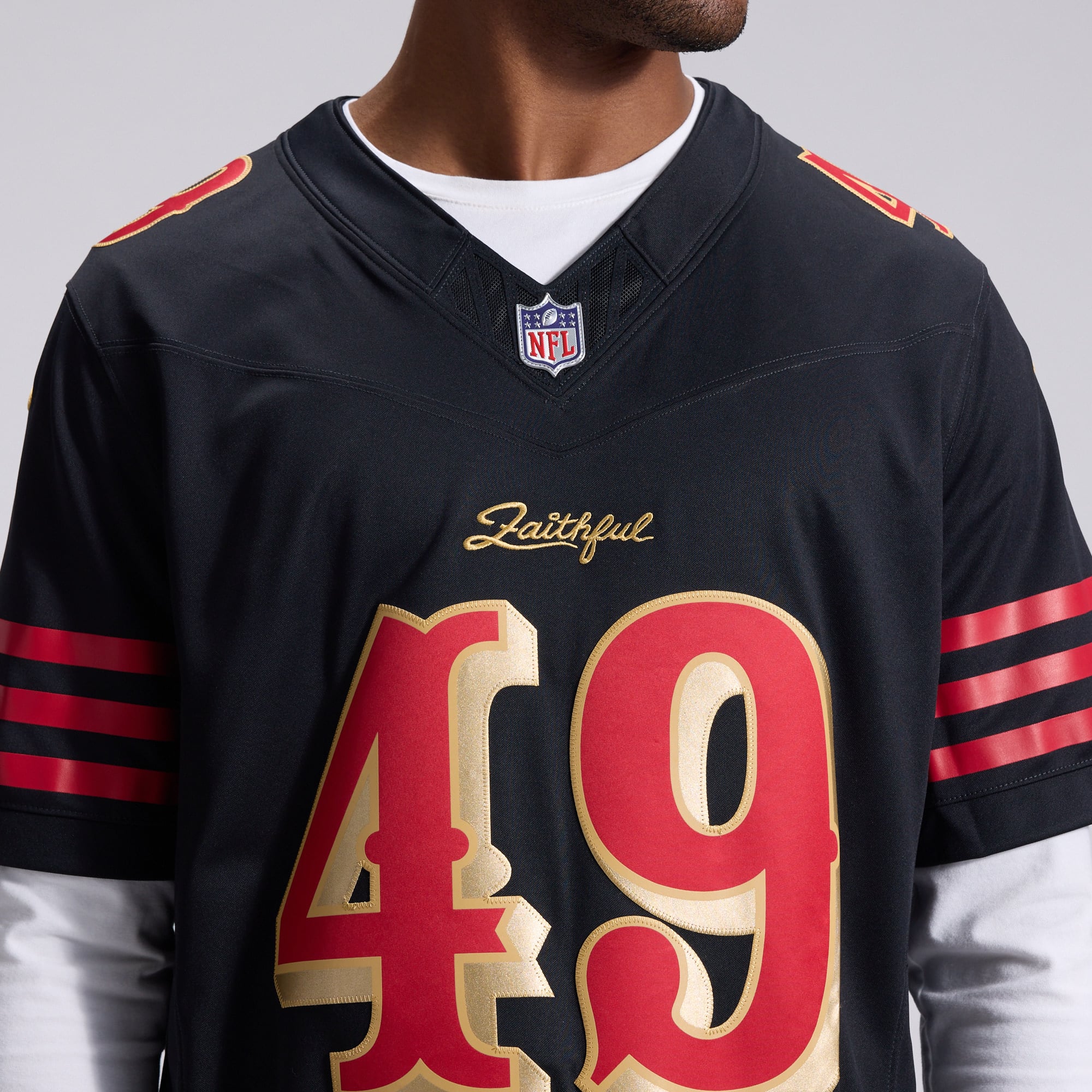 Men's Nike The Faithful Black San Francisco 49ers Rivalries Collection Stitched Limited Jersey