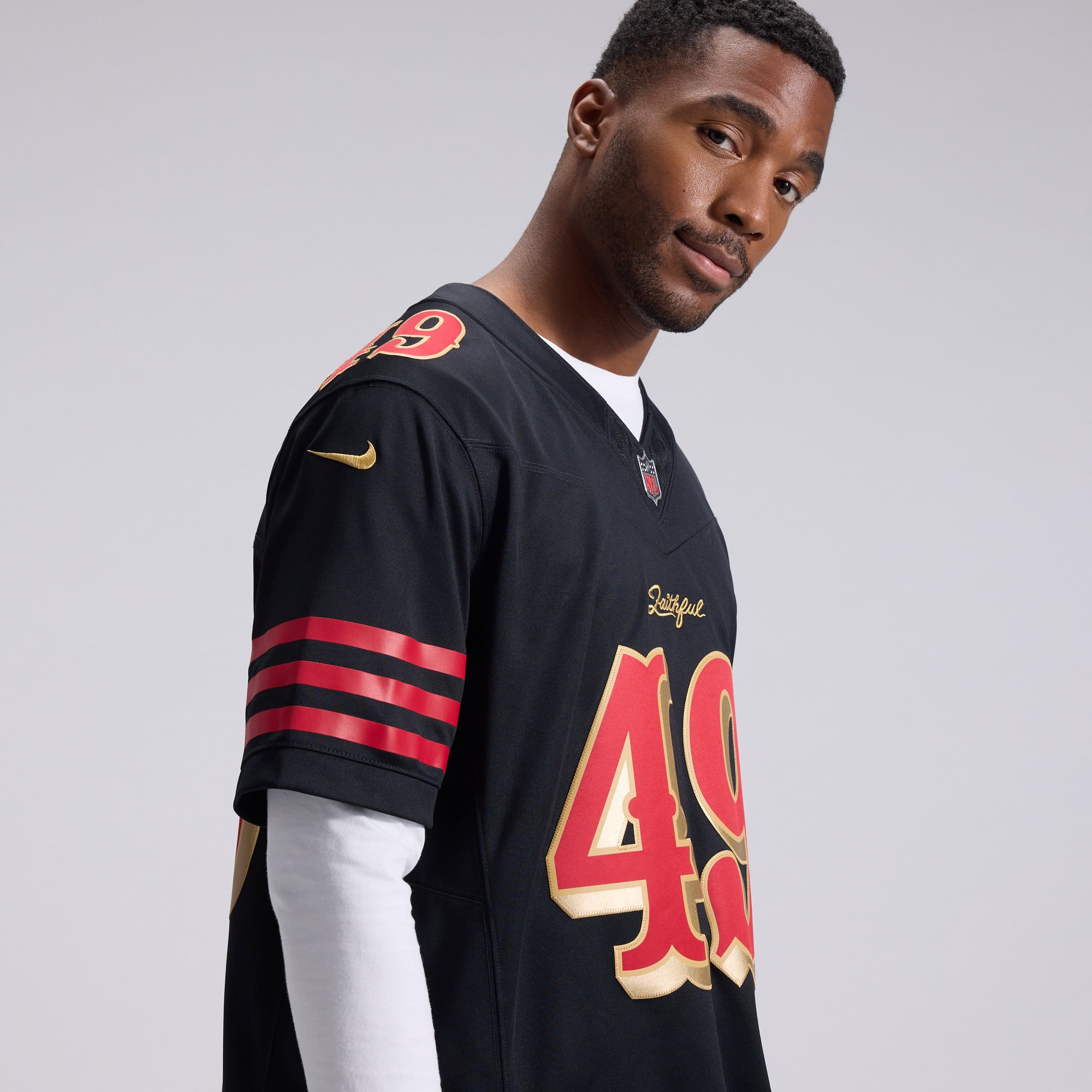 Men's Nike The Faithful Black San Francisco 49ers Rivalries Collection Stitched Limited Jersey