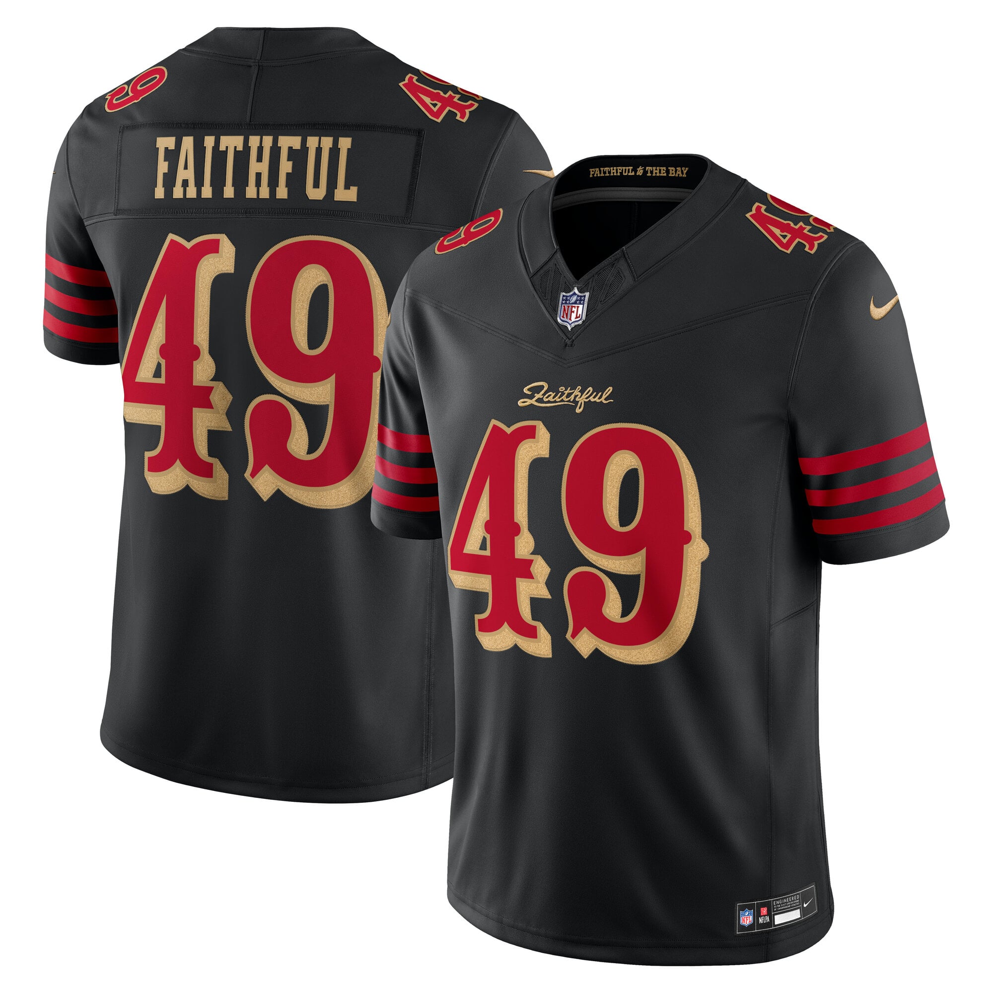 Men's Nike The Faithful Black San Francisco 49ers Rivalries Collection Stitched Limited Jersey