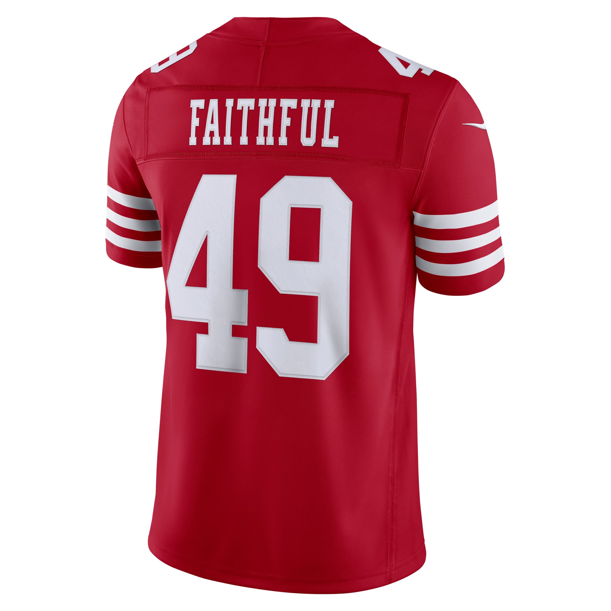 Men's Nike The Faithful Scarlet San Francisco 49ers Team Vapor F.U.S.E. Stitched Limited Jersey