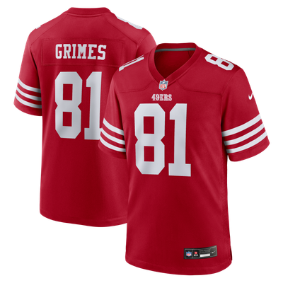 Wesley Grimes San Francisco 49ers Nike Team Game Jersey - Scarlet