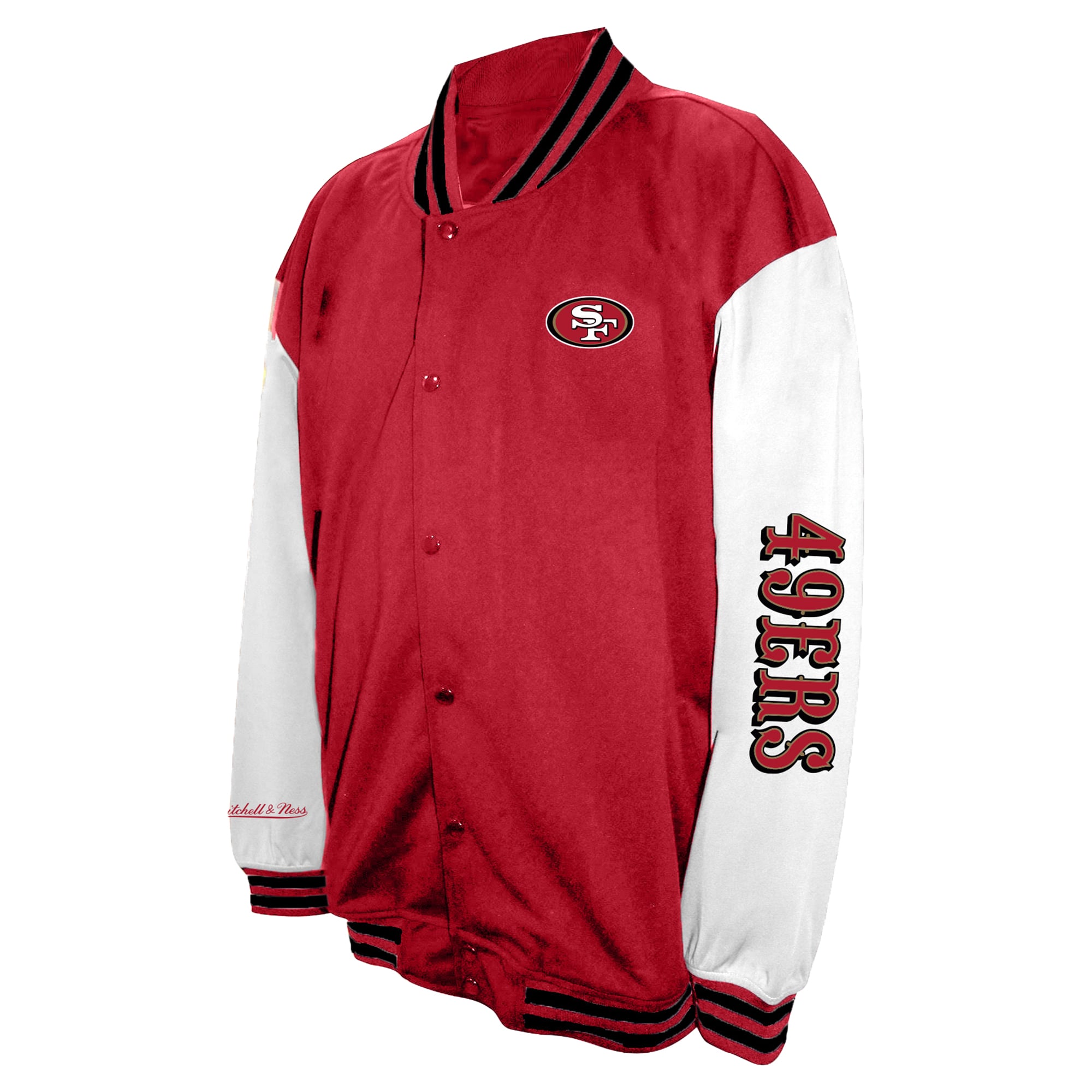 Men's Profile Scarlet San Francisco 49ers Big & Tall Full-Snap Varsity Jacket