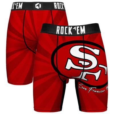  San Francisco 49ers Rock Em Throwback Swirl Boxer Briefs - Maroon