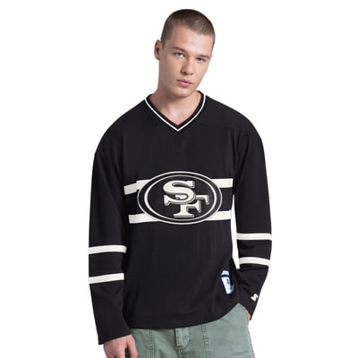 San Francisco 49ers Starter Lineup Long Sleeve T-Shirt - Black/White