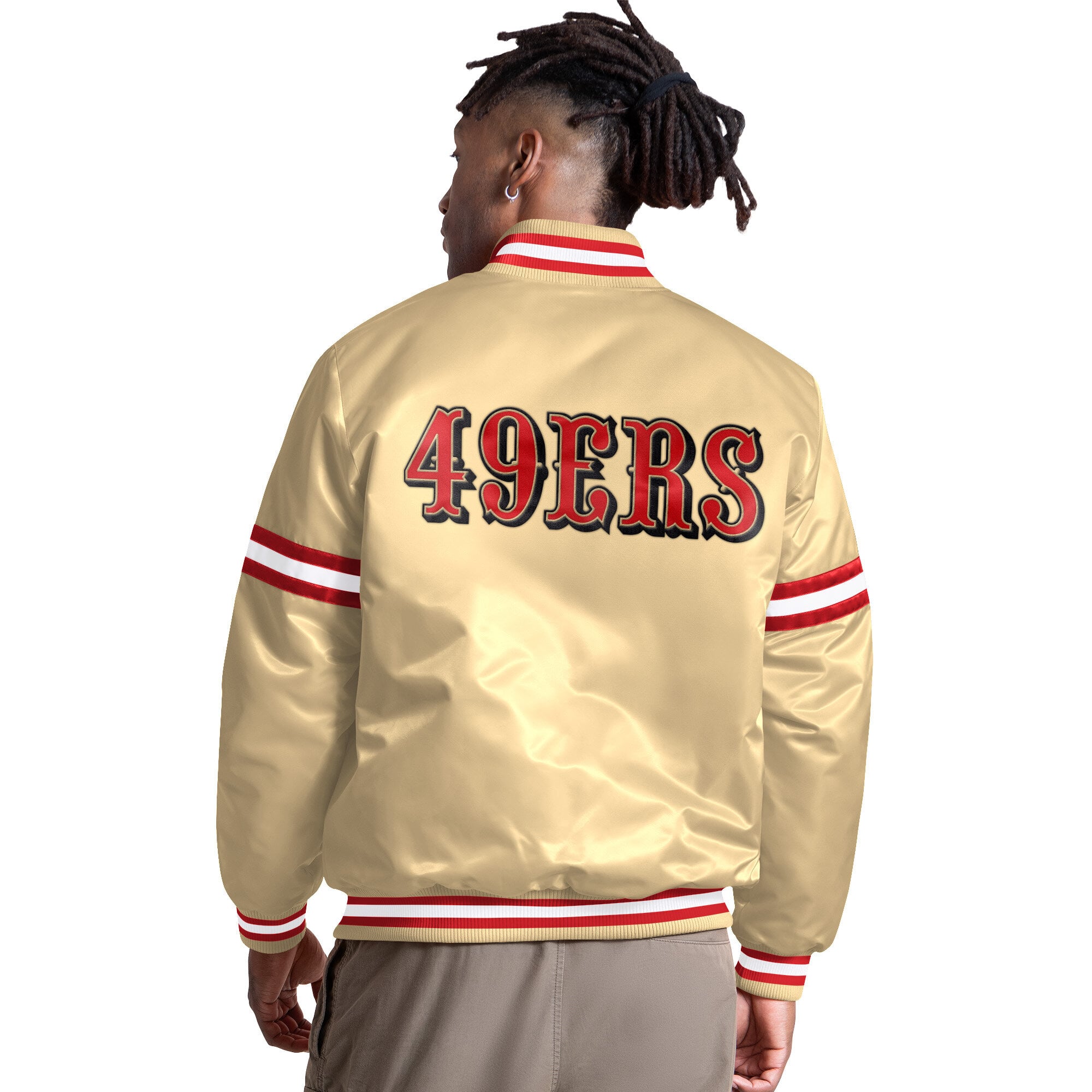 Veste universitaire Starter Gold San Francisco 49ers Courtside II à logo alternatif pour homme