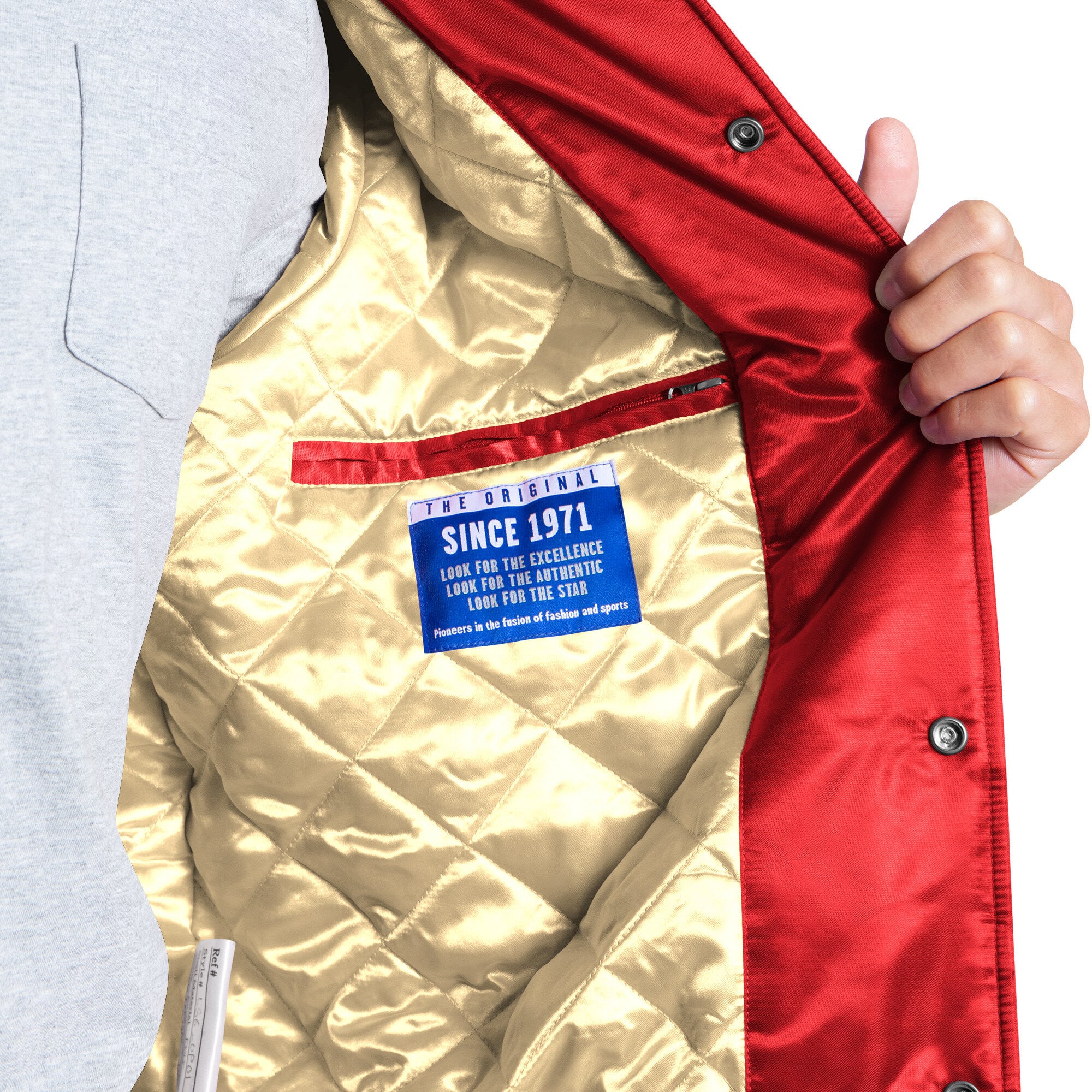 Veste universitaire Starter Scarlet San Francisco 49ers Courtside à boutons-pression pour homme