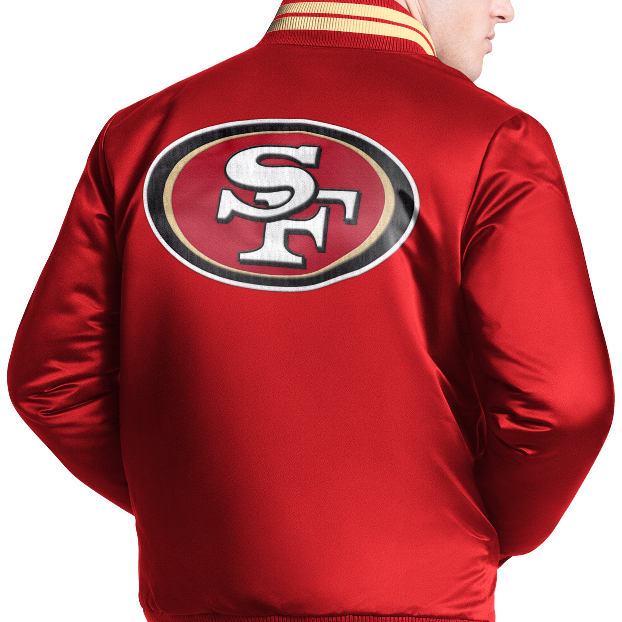 Veste universitaire Starter Scarlet San Francisco 49ers Elite à boutons-pression pour homme