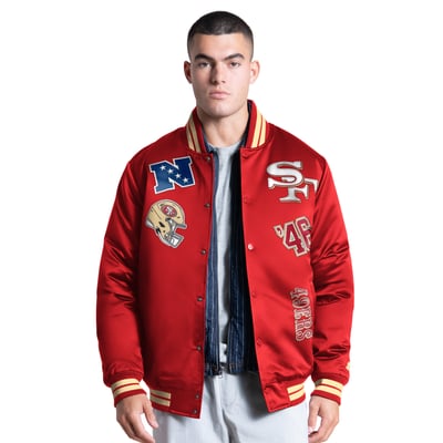 San Francisco 49ers Starter Elite Full Snap Varsity Jacket - Scarlet