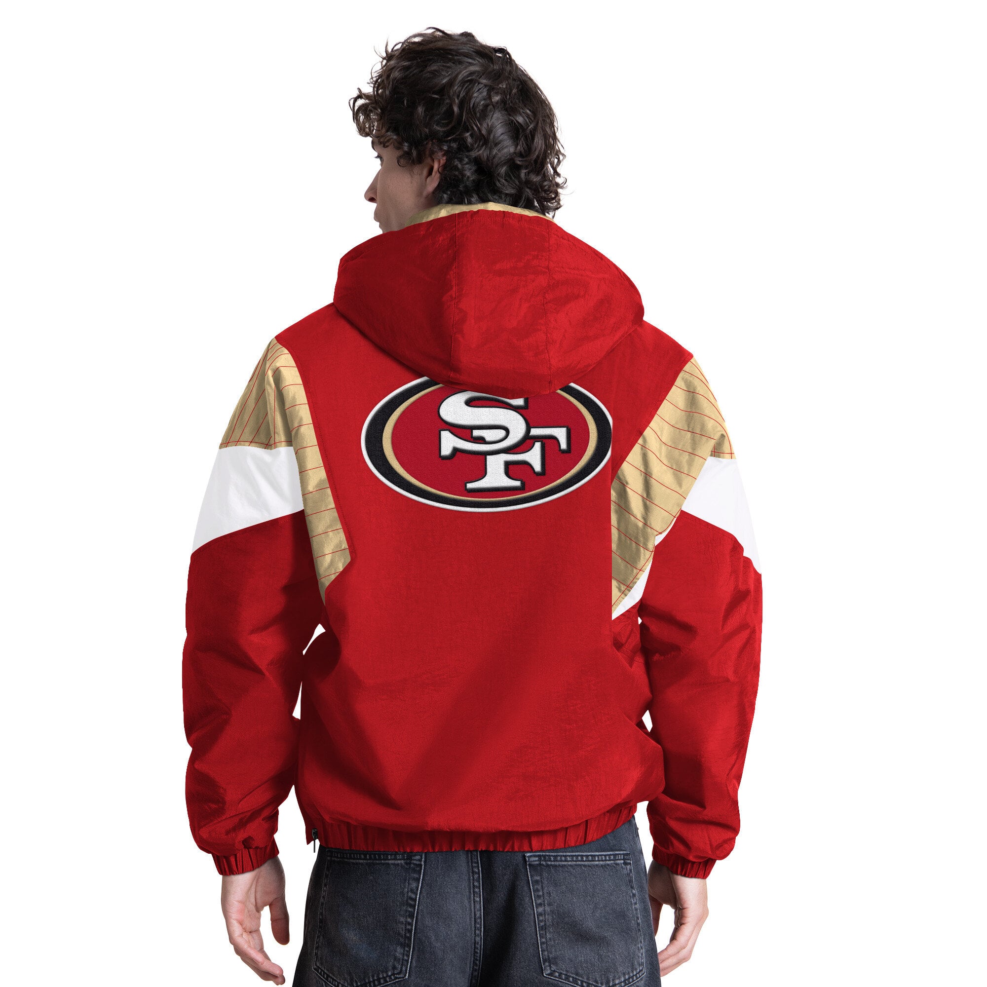 Veste à capuche demi-zip Starter Scarlet San Francisco 49ers pour homme
