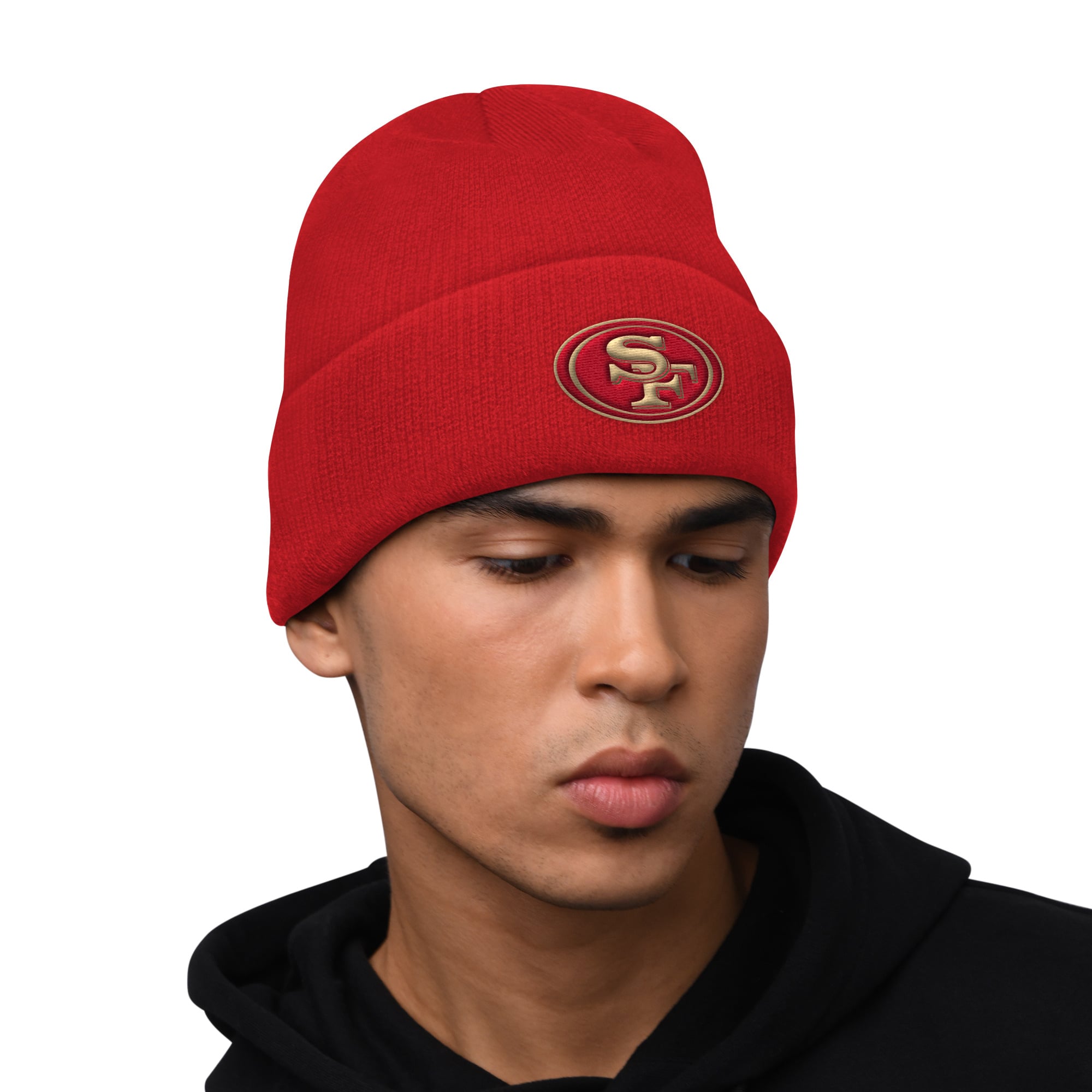 Ensemble sweat à capuche et bonnet revers Starter Scarlet San Francisco 49ers pour homme