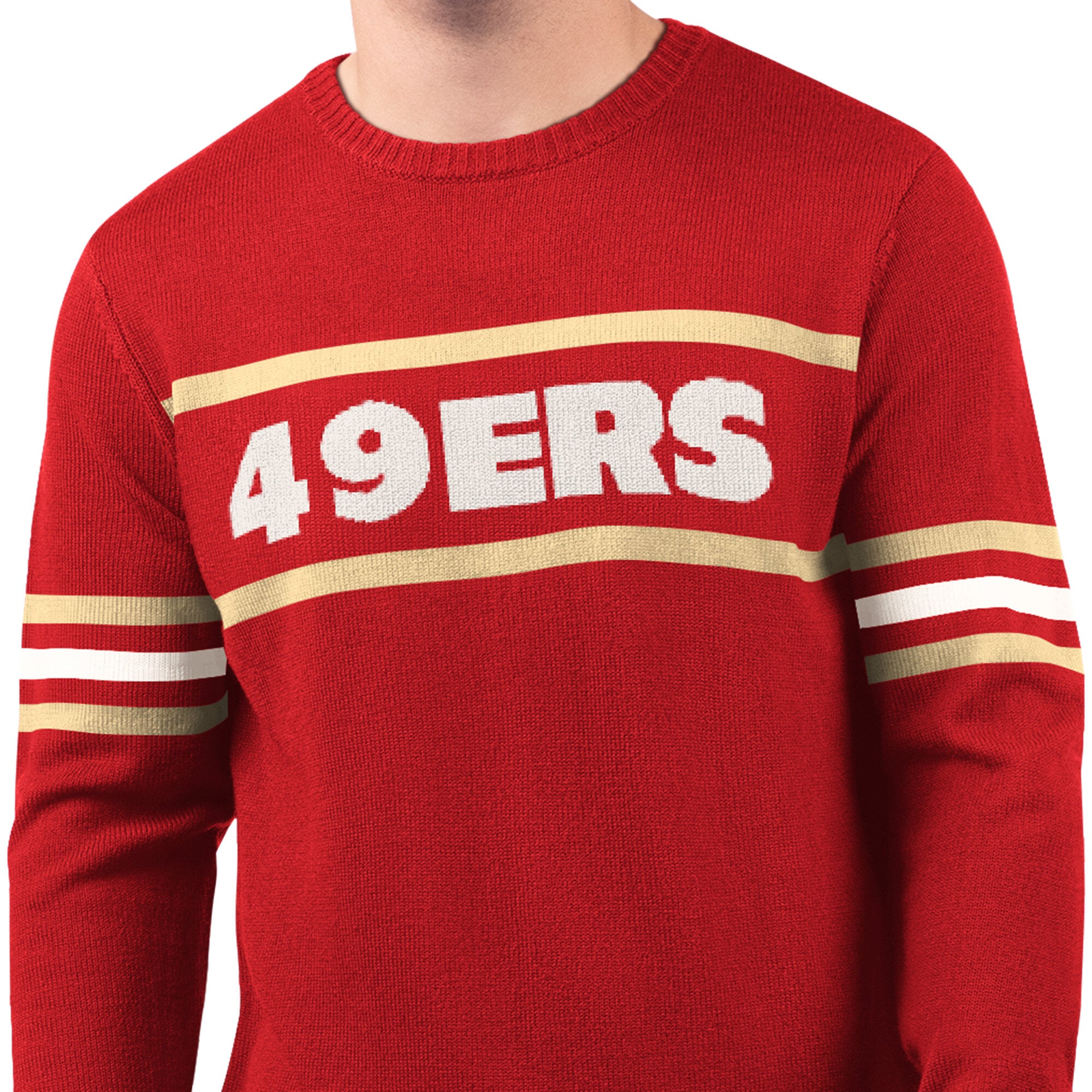 Men's Starter Scarlet San Francisco 49ers Player Sweater
